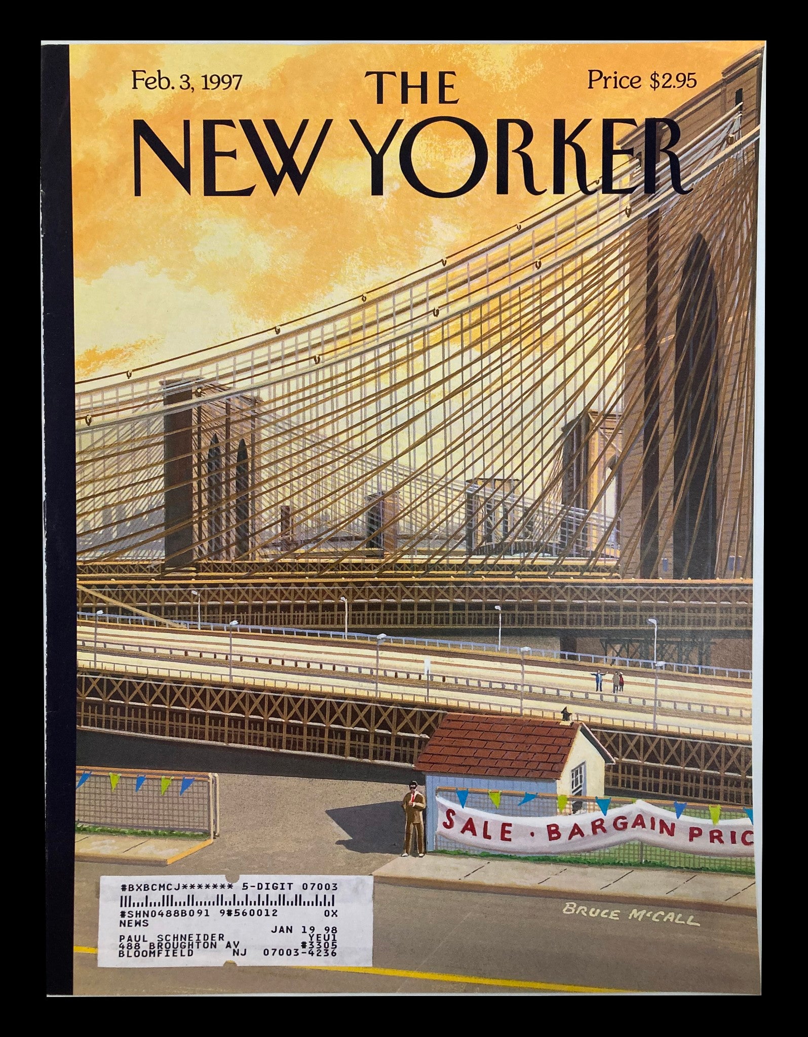 COVER ONLY The New Yorker February 3 1997 The Sale of the Century Bruce McCall