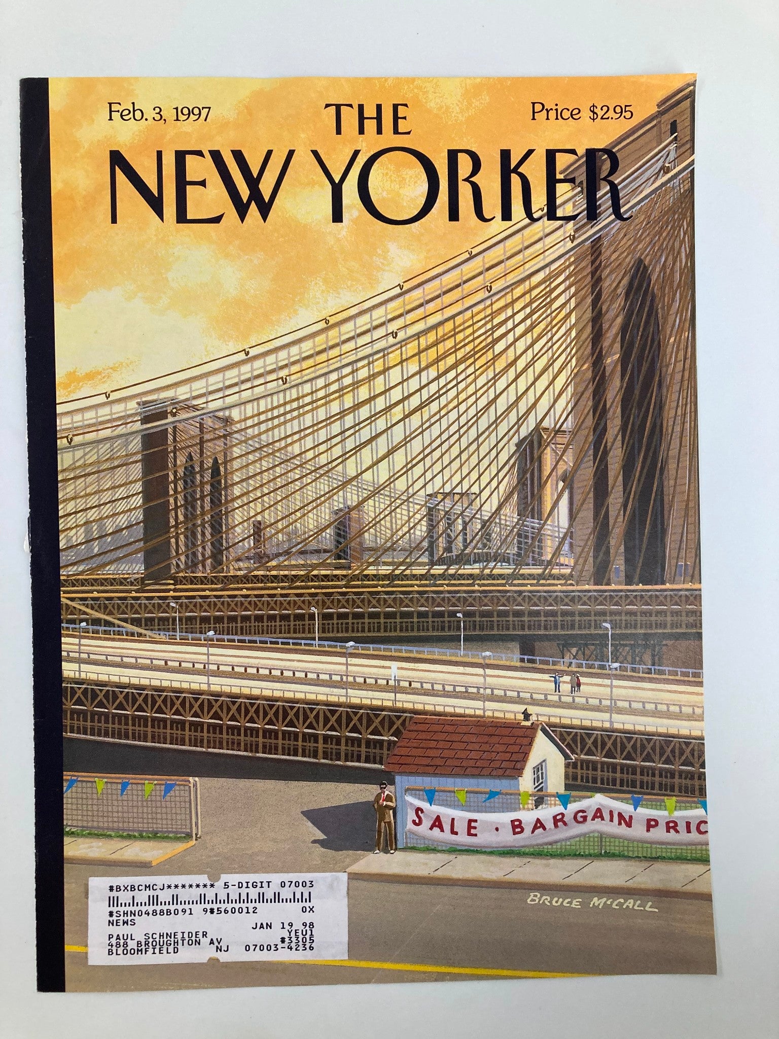 COVER ONLY The New Yorker February 3 1997 The Sale of the Century Bruce McCall