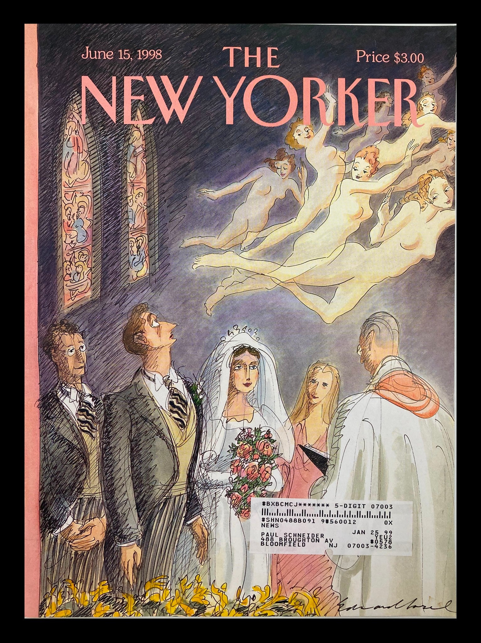 COVER ONLY The New Yorker June 15 1998 And Forsaking All Others by Edward Sorel