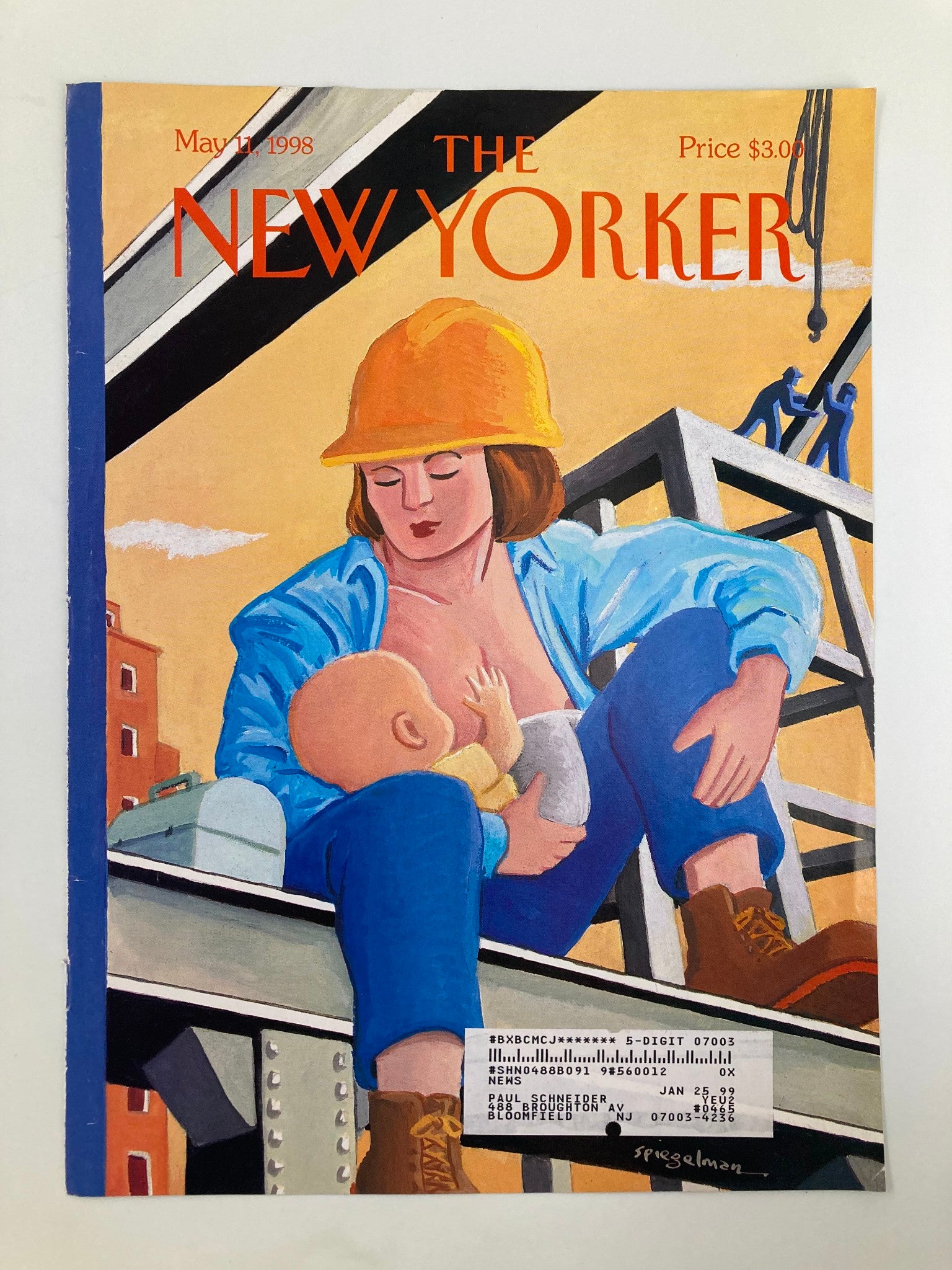 COVER ONLY The New Yorker May 11 1998 Lunch Breaks by Art Spiegelman