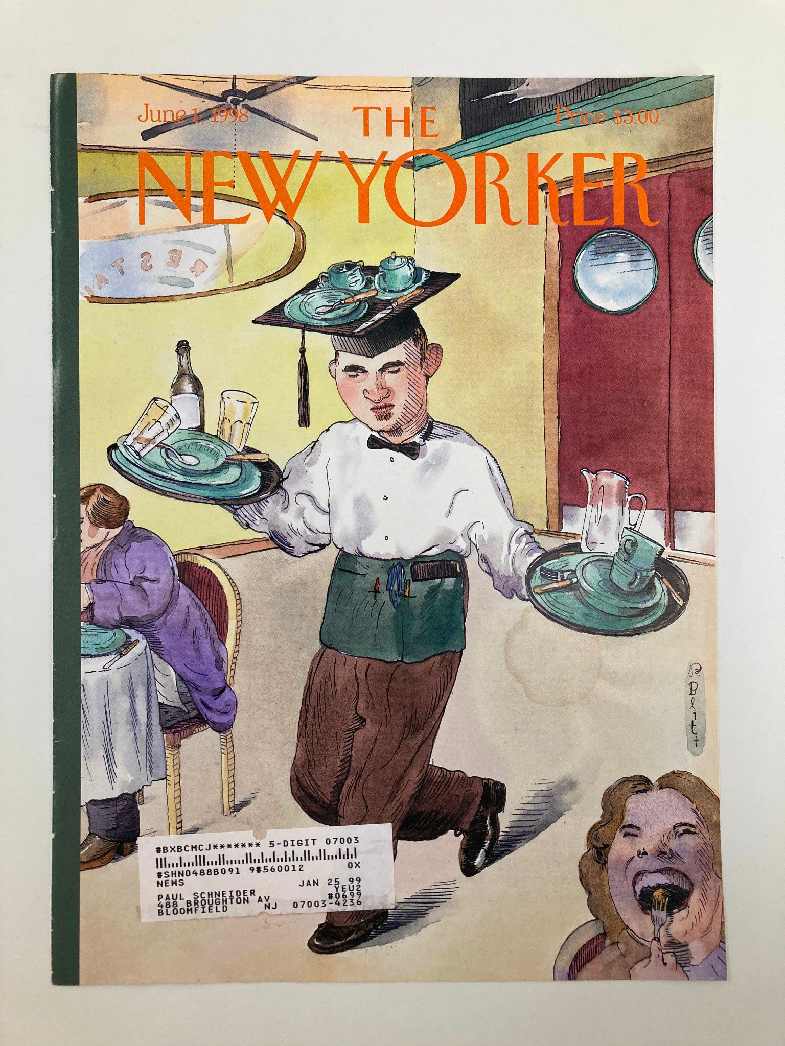 COVER ONLY The New Yorker June 1 1998 Waiting Around After School by Barry Blitt