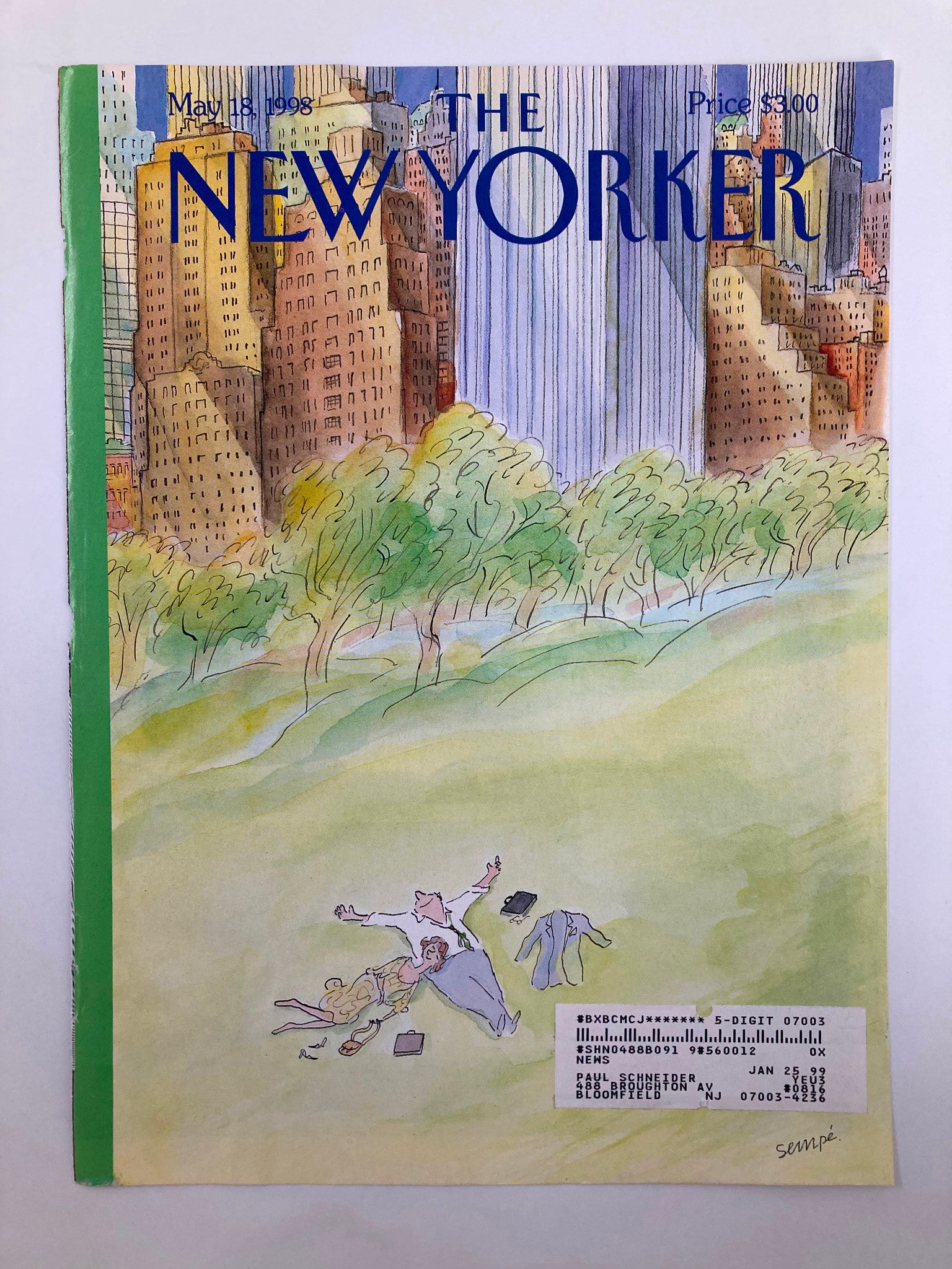 COVER ONLY The New Yorker May 18 1998 Bien Etre by Jean-Jacques Sempe