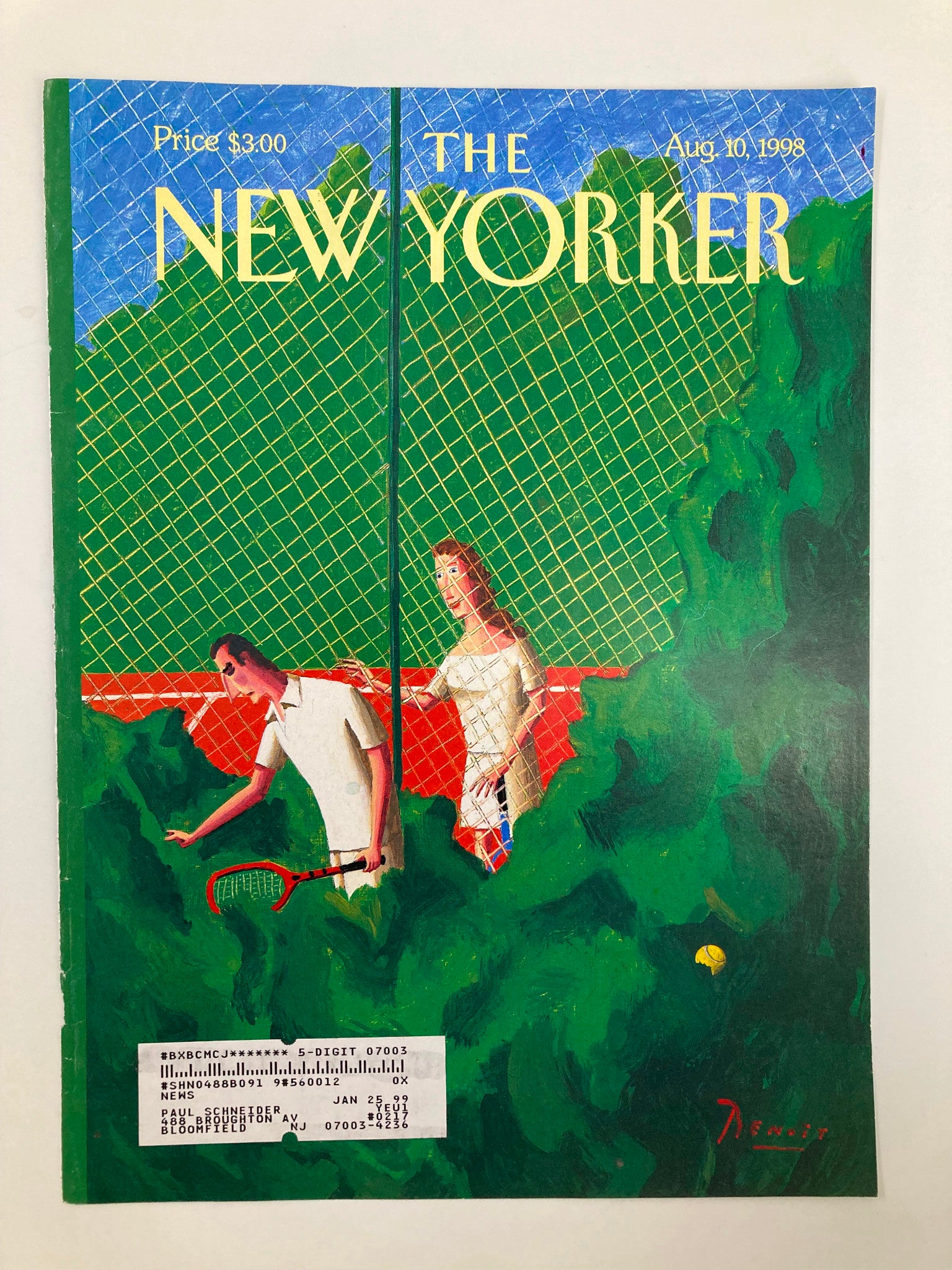 COVER ONLY The New Yorker August 10 1998 Advantage Out by Benoit van Innis