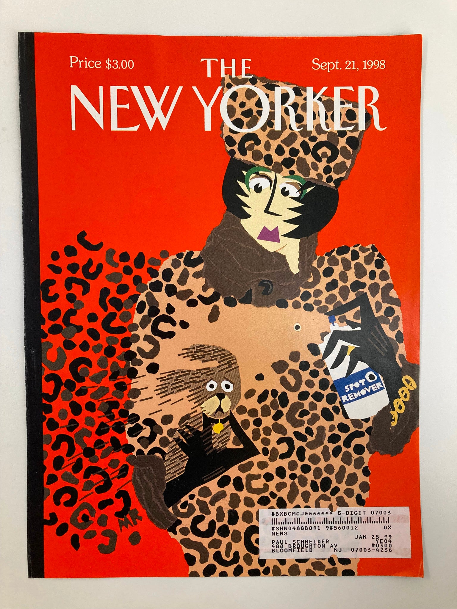 COVER ONLY The New Yorker September 21 1998 Spot Check by Michael Roberts