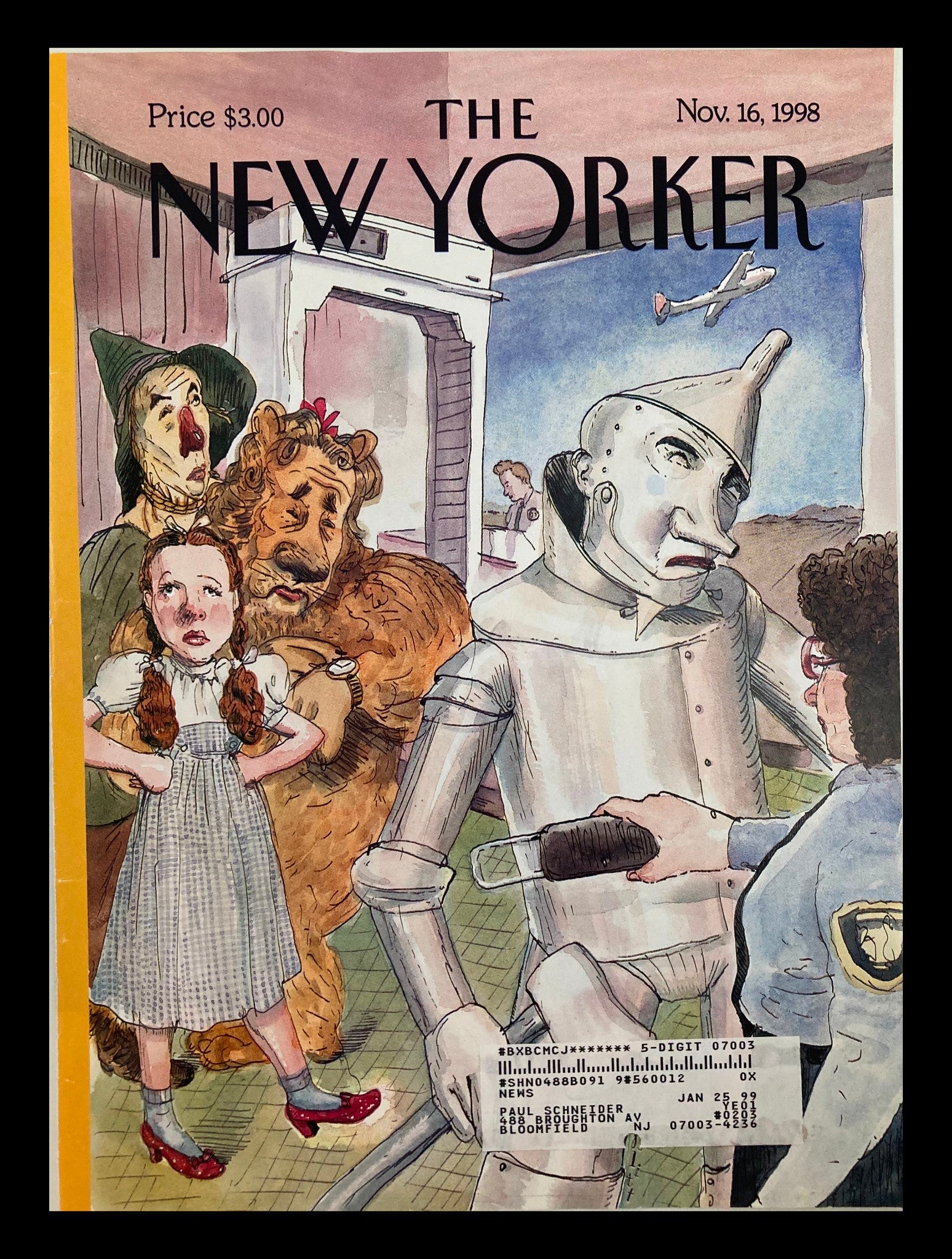 COVER ONLY The New Yorker November 16 1998 Off to See The Wizard by Barry Blitt