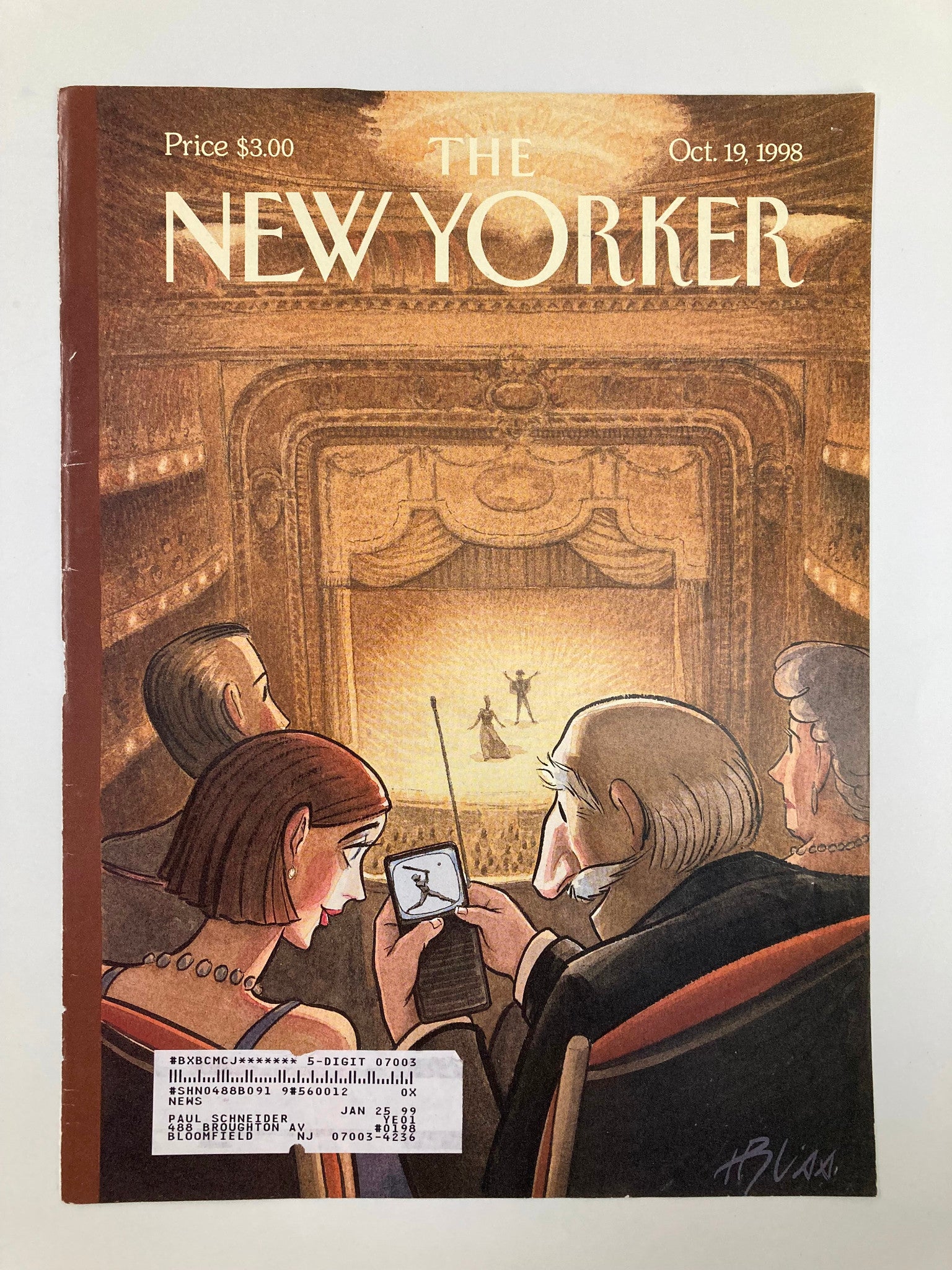 COVER ONLY The New Yorker October 19 1998 Doubleheader by Harry Bliss