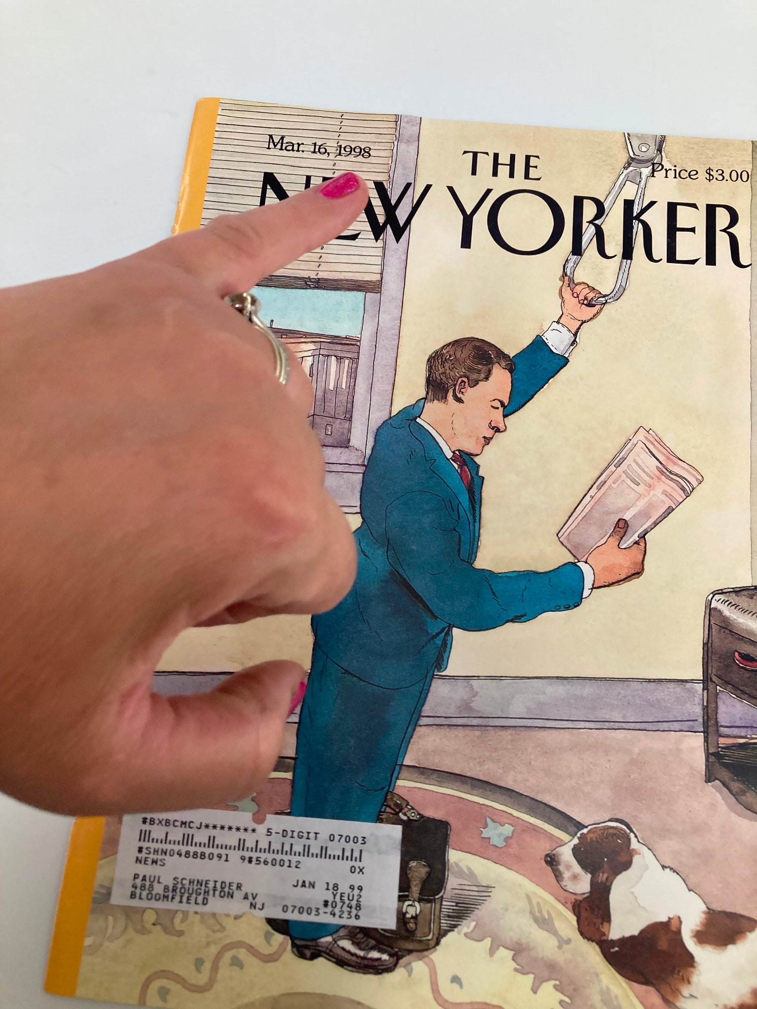 COVER ONLY The New Yorker March 16 1998 The Commuter by Barry Blitt