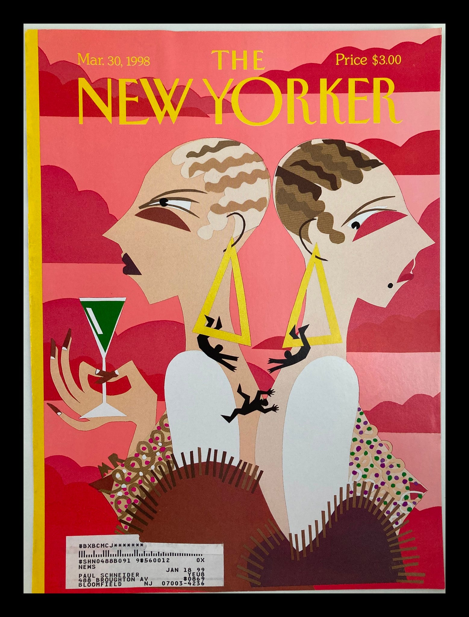 COVER ONLY The New Yorker March 30 1998 Drop-Dead Chic by Michael Roberts