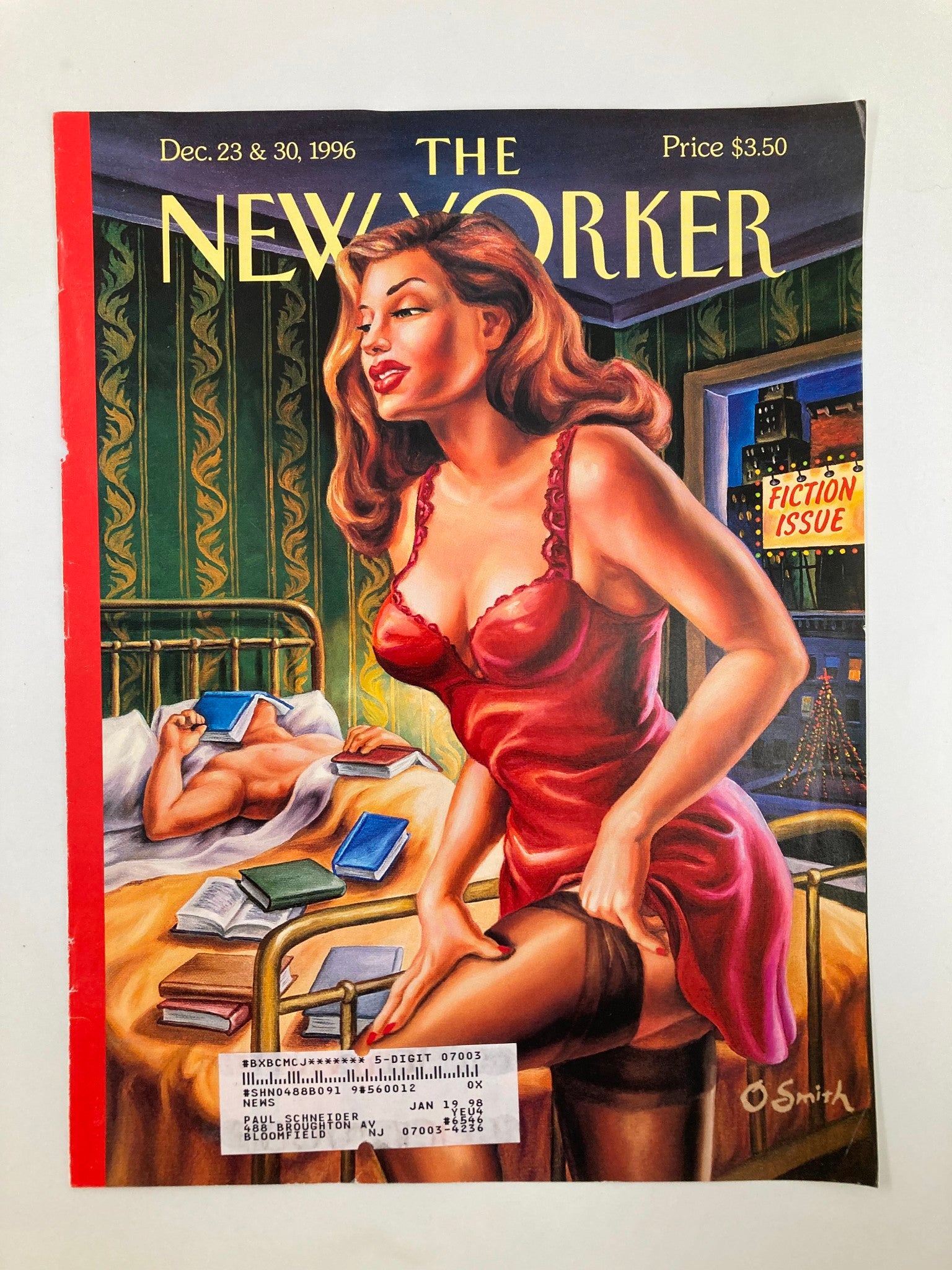 COVER ONLY The New Yorker December 23 1996 Bedside Stories by Owen Smith