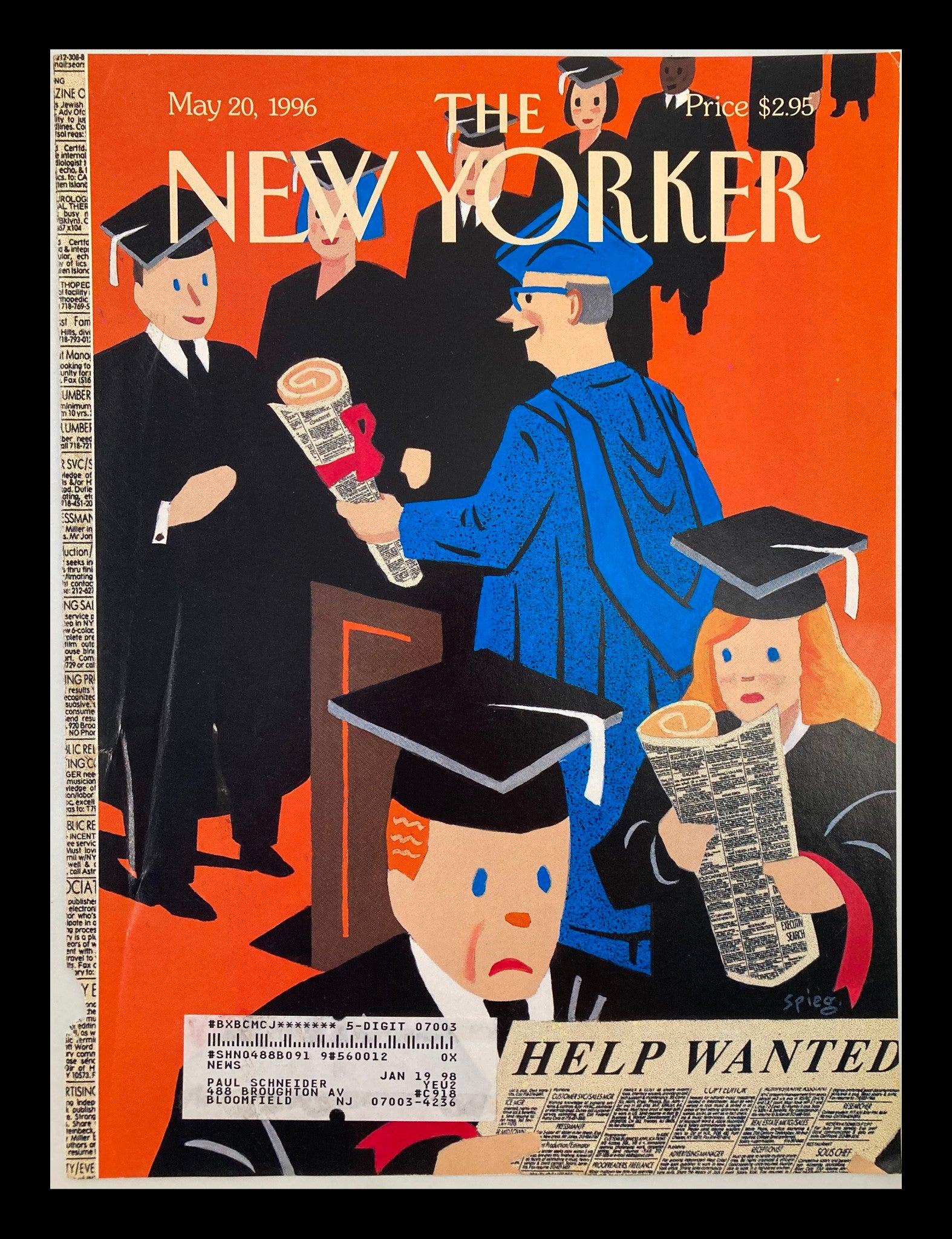 COVER ONLY The New Yorker May 20 1996 Classifieds of 1996 by Art Spiegelman