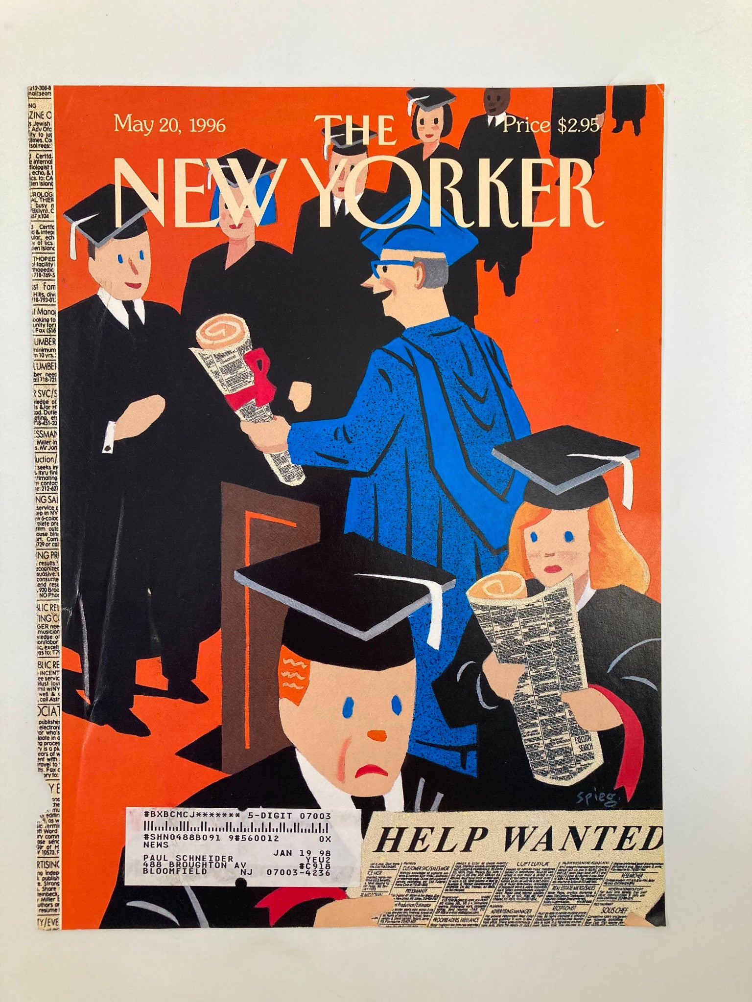 COVER ONLY The New Yorker May 20 1996 Classifieds of 1996 by Art Spiegelman