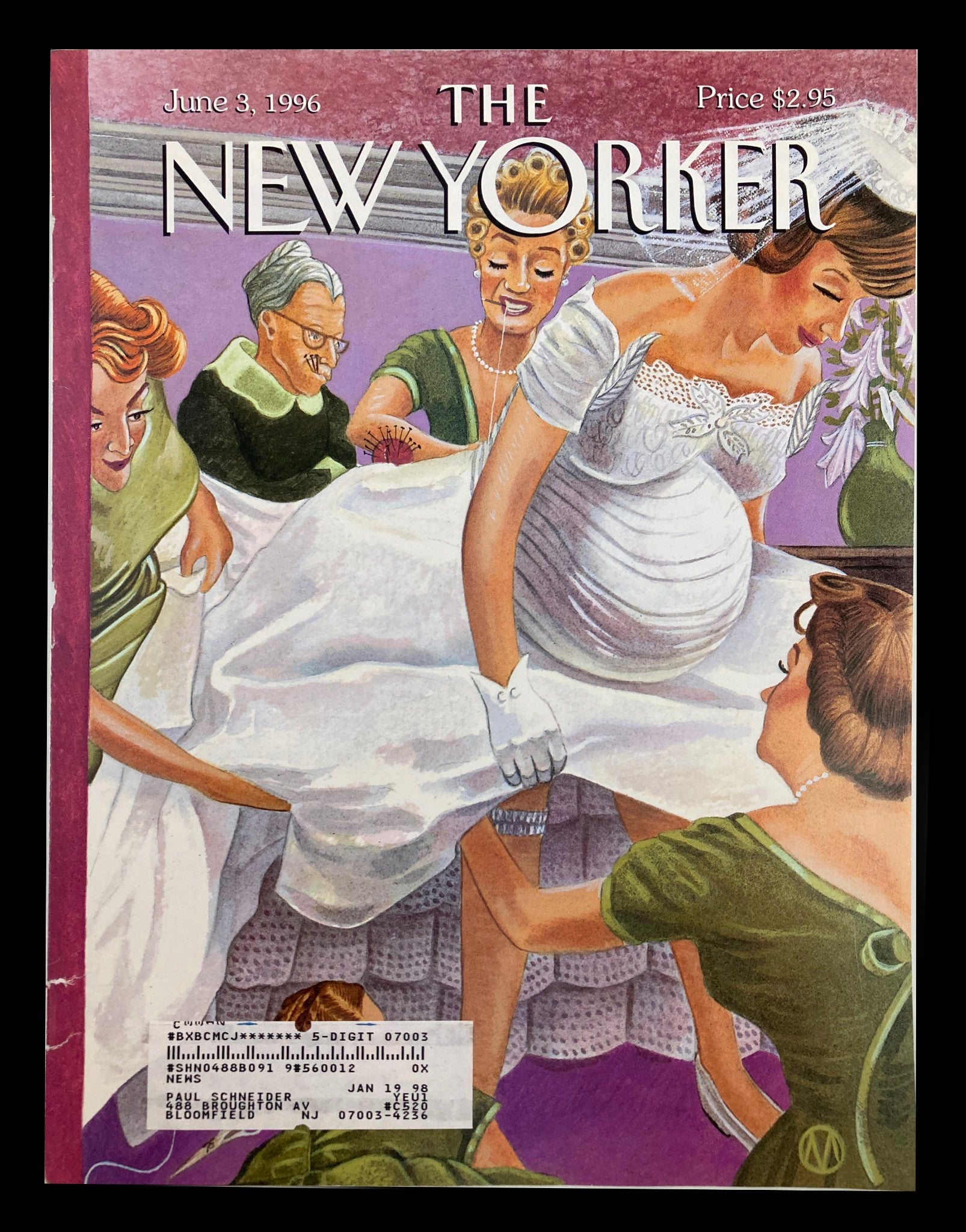 COVER ONLY The New Yorker June 3 1996 Altared States by M. Scott Miller