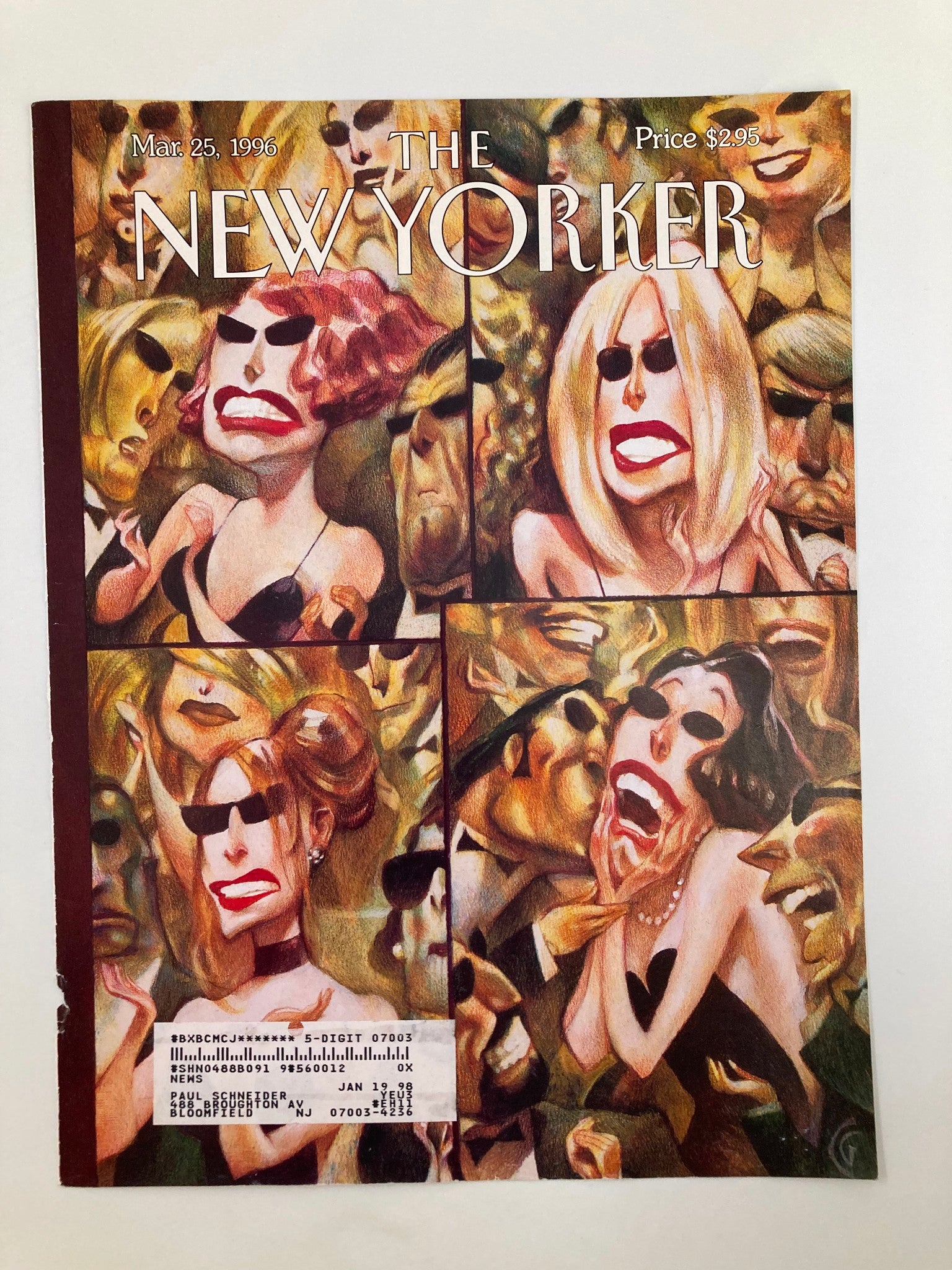 COVER ONLY The New Yorker March 25 1996 The 4 Types of Woman by Carter Goodrich