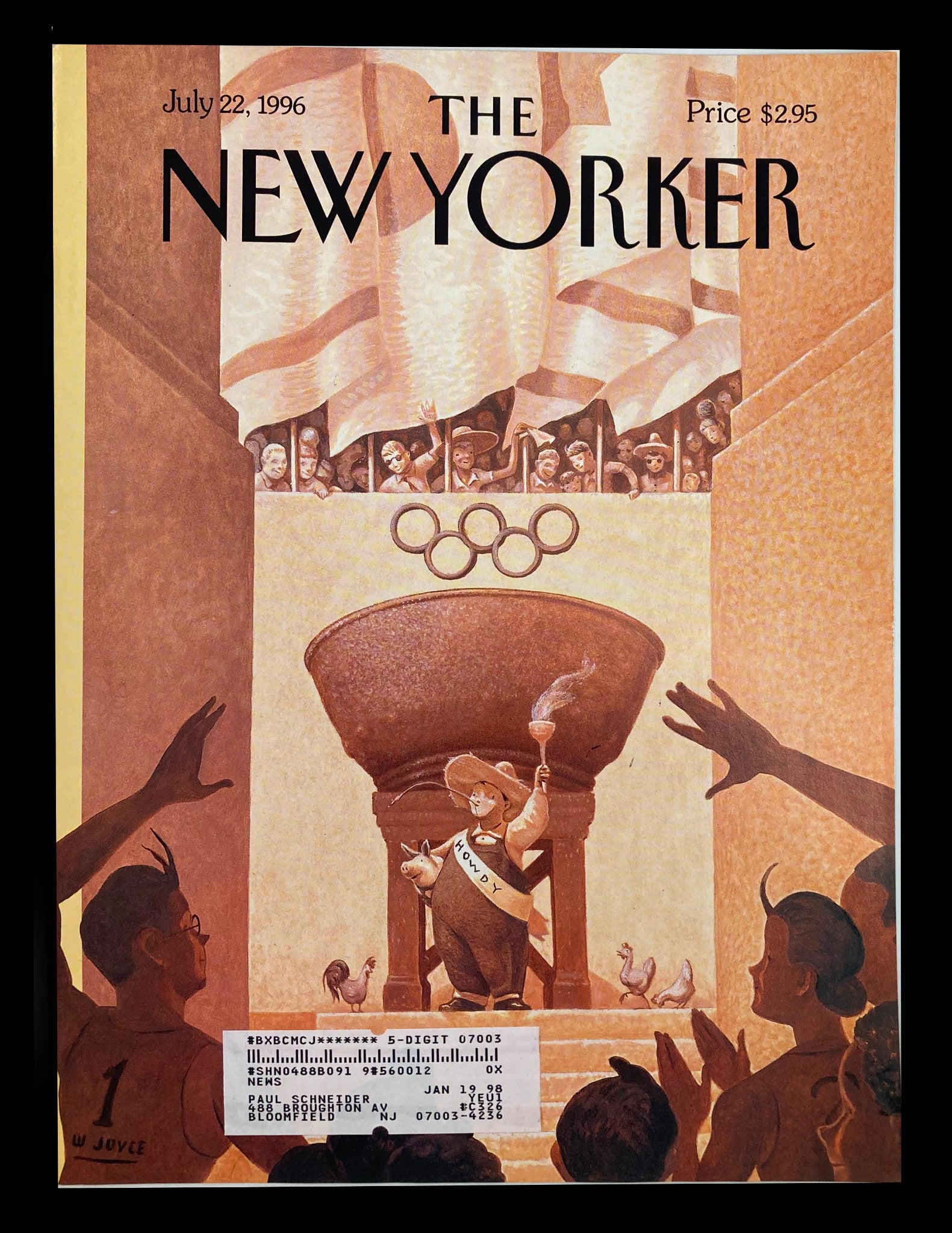 COVER ONLY The New Yorker July 22 1996 Too Busy City by William Joyce