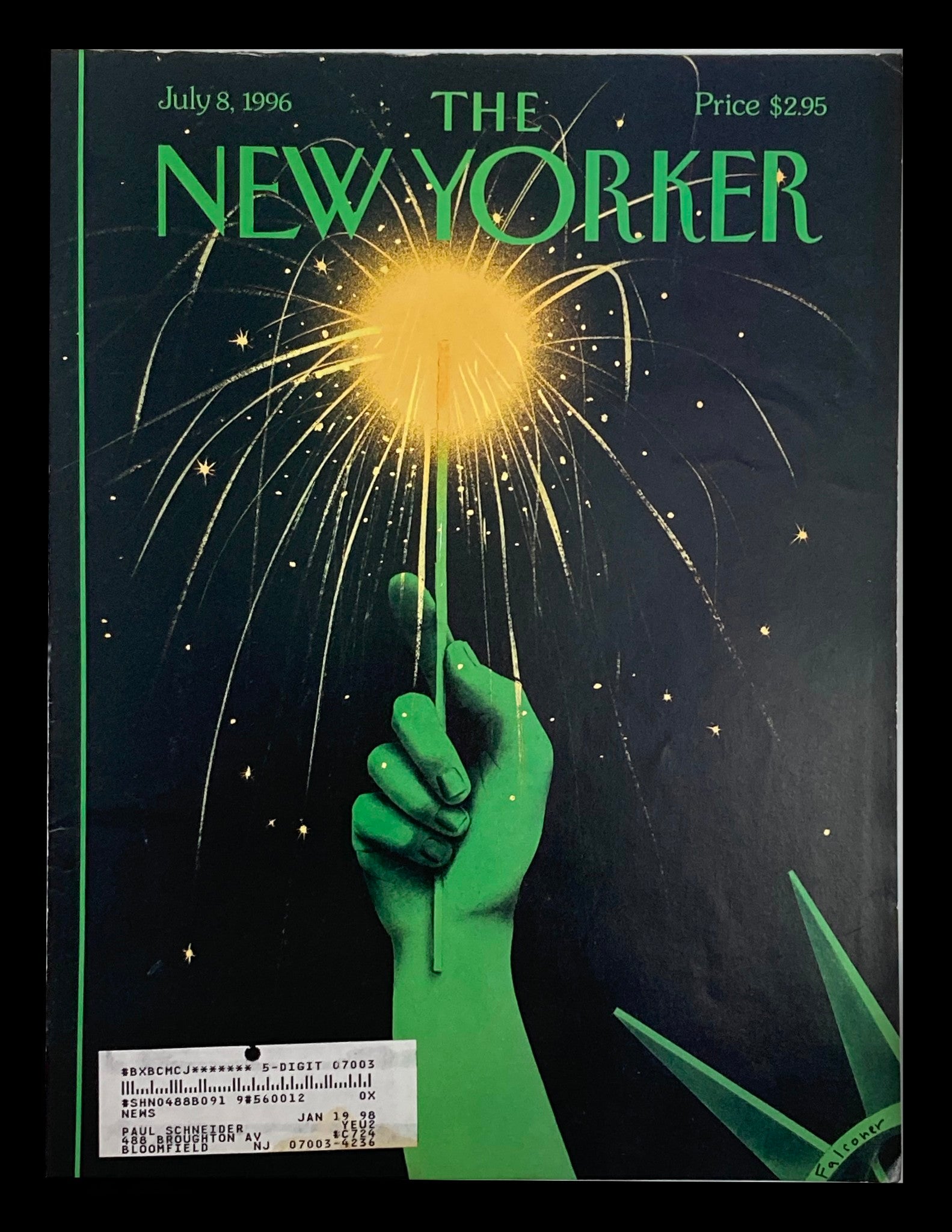 COVER ONLY The New Yorker July 8 1996 Liberated by Ian Falconer