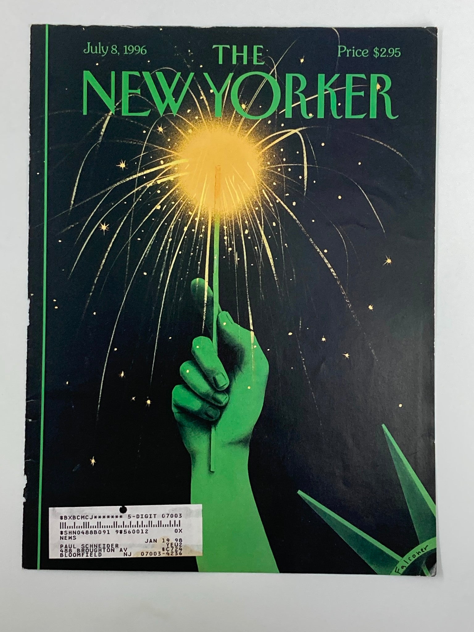 COVER ONLY The New Yorker July 8 1996 Liberated by Ian Falconer