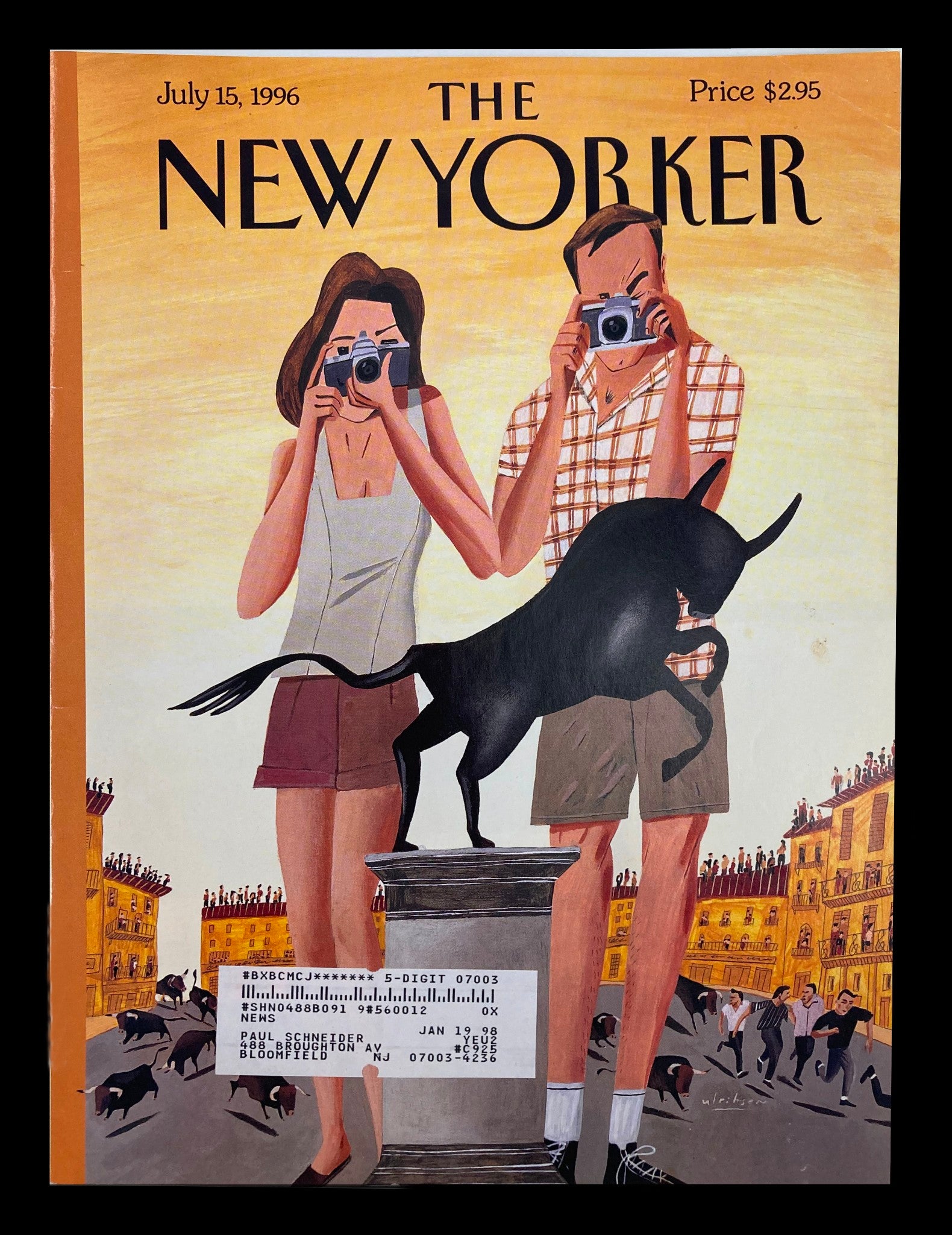 COVER ONLY The New Yorker July 15 1996 Double Exposure by Mark Ulriksen