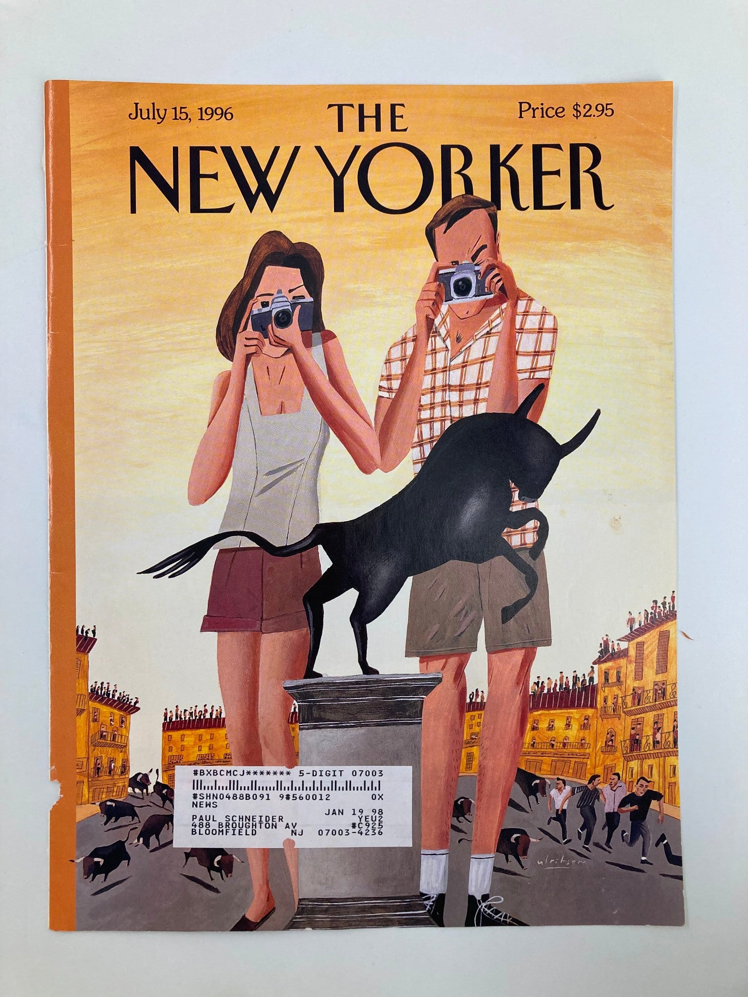 COVER ONLY The New Yorker July 15 1996 Double Exposure by Mark Ulriksen