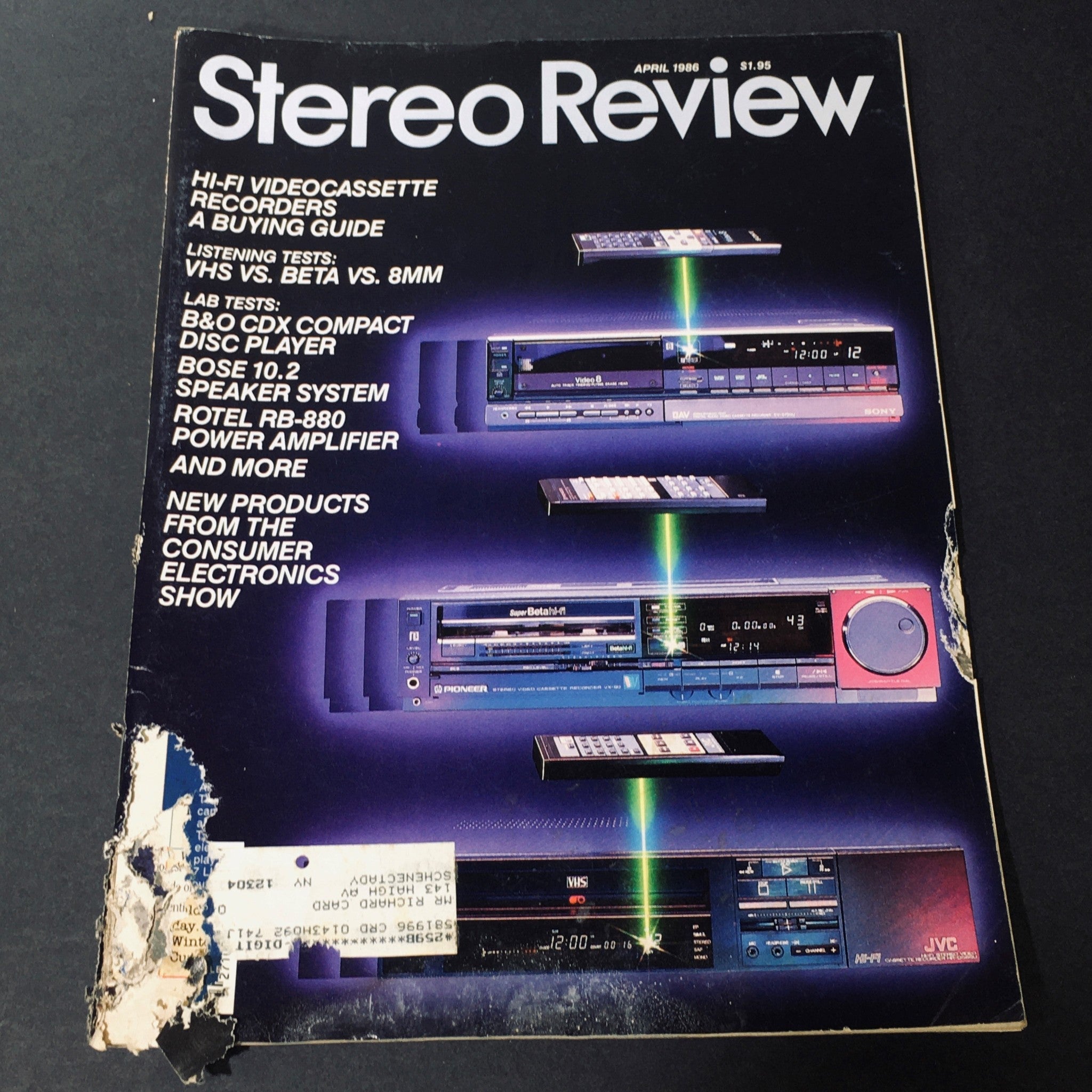 VTG Stereo Review Magazine April 1986 - Hi-Fi Videocassette Recorders Guide