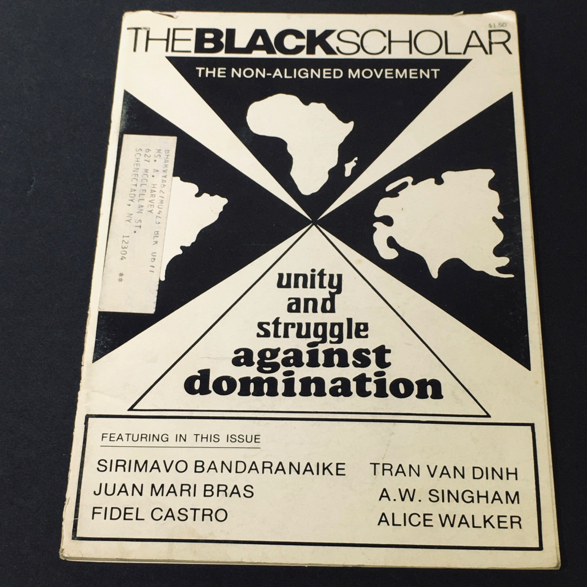 VTG The Black Scholar Magazine December 1976 - Sirimavo Bandaranaike / Fidel C.