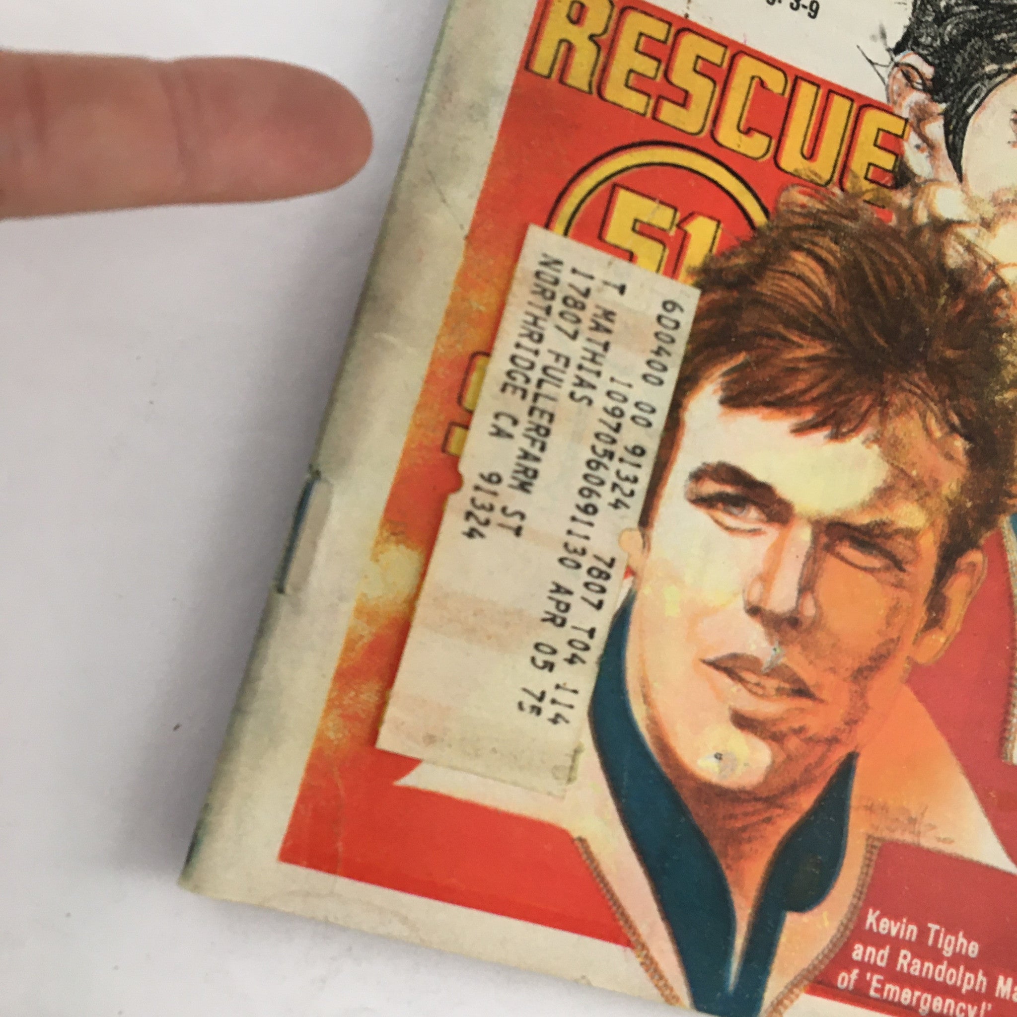 Cover of TV Guide Magazine August 3, 1974 featuring Kevin Tighe and Randolph Mantooth, highlighting the show 'Emergency!' with vintage design elements.