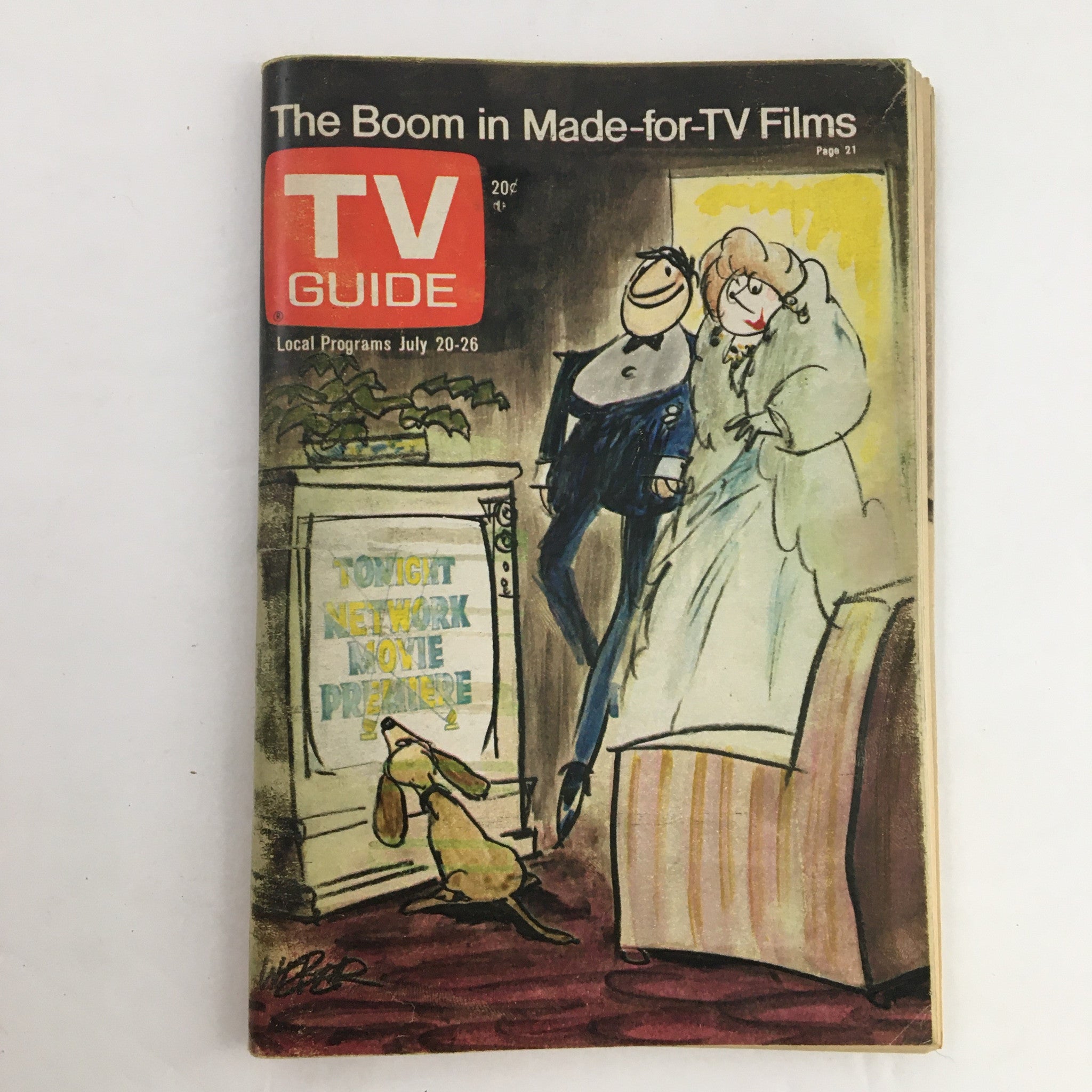 TV Guide Magazine July 20 1974 The Boom in Made-for-TV Films L.A. Edition