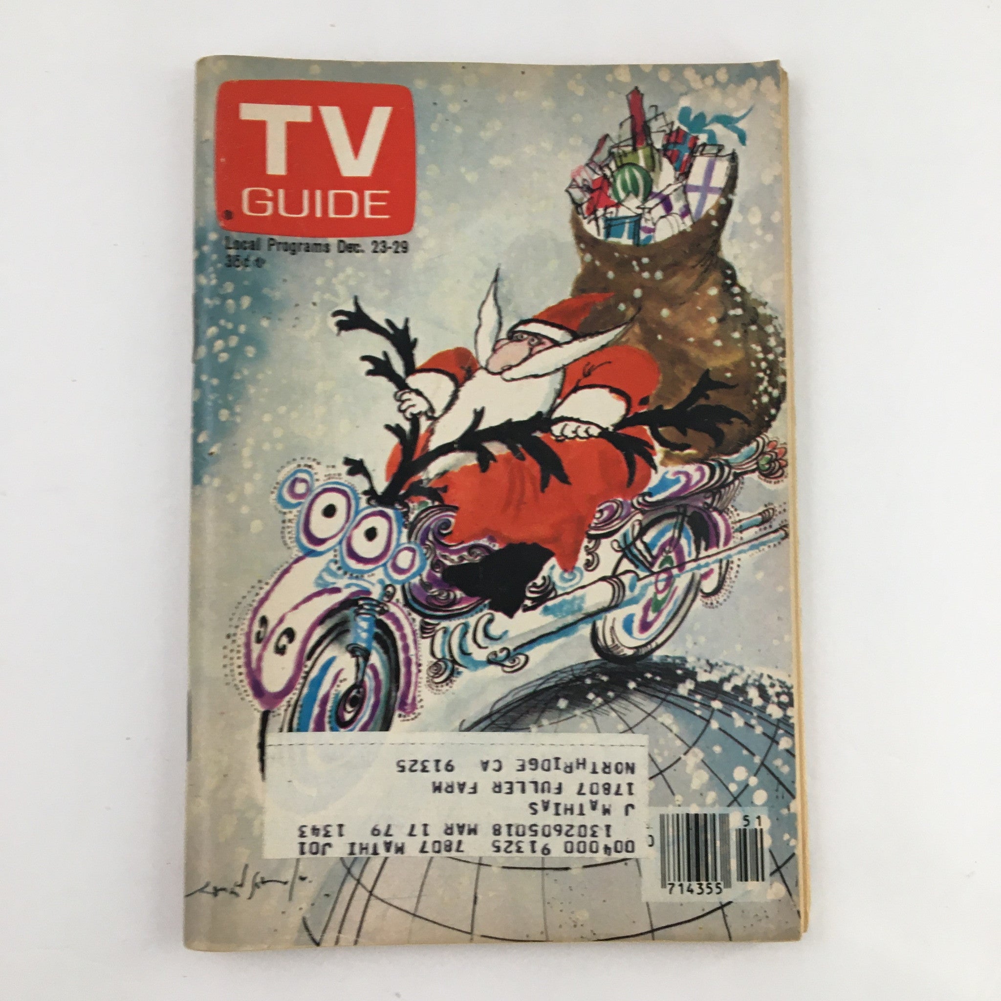 TV Guide Magazine December 23 1978 Theme Cover by Ronald Searle L.A. Edition