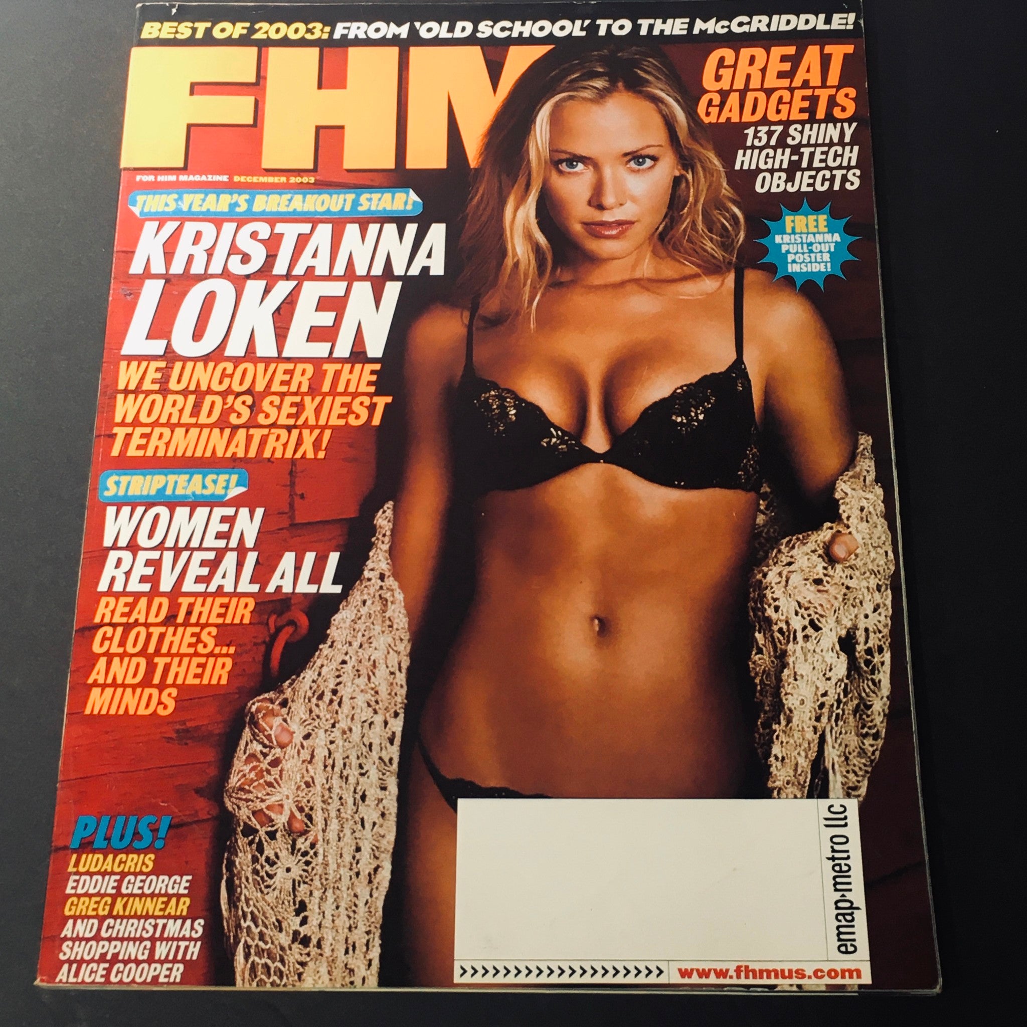 FHM Magazine December 2003 - Kristanna Loken World's Sexiest Terminatrix