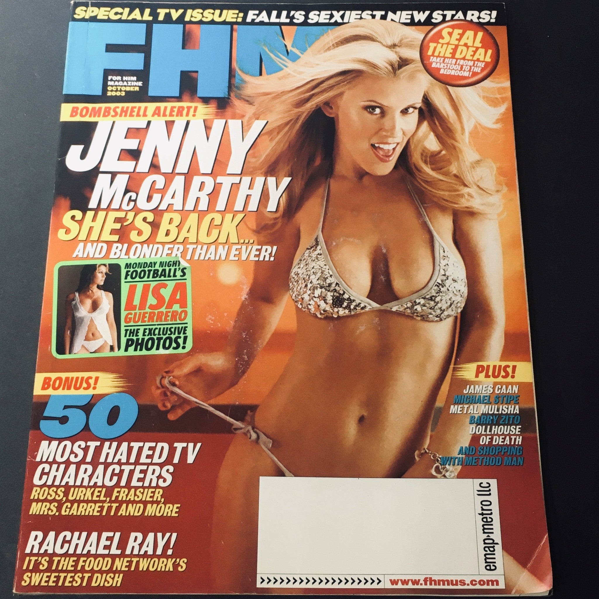 FHM Magazine October 2003 - Jenny McCarthy is Back / Lisa Guerrero Exclusive