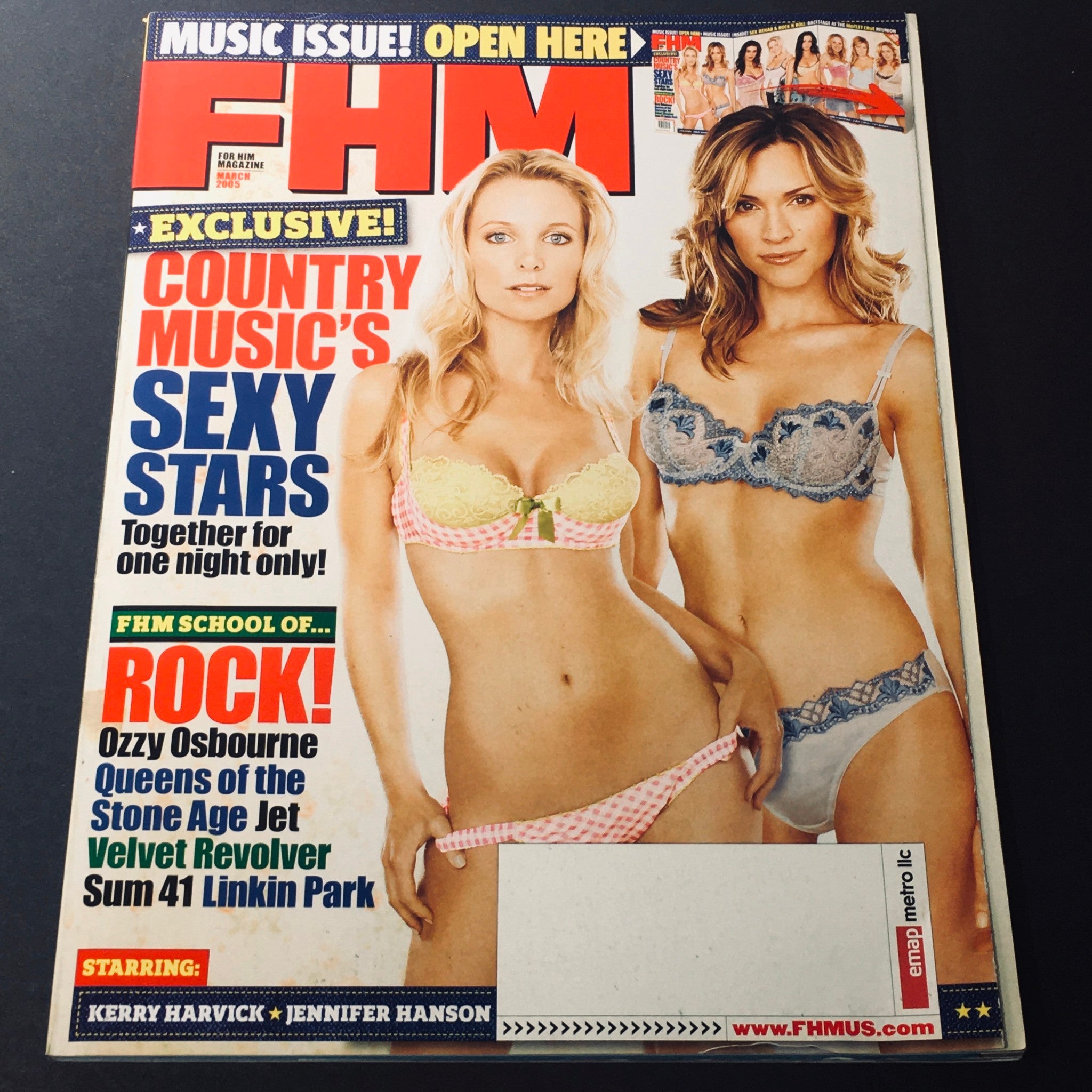 FHM Magazine March 2005 - Kerry Harvick and Jennifer Hanson / Ozzy Osbourne