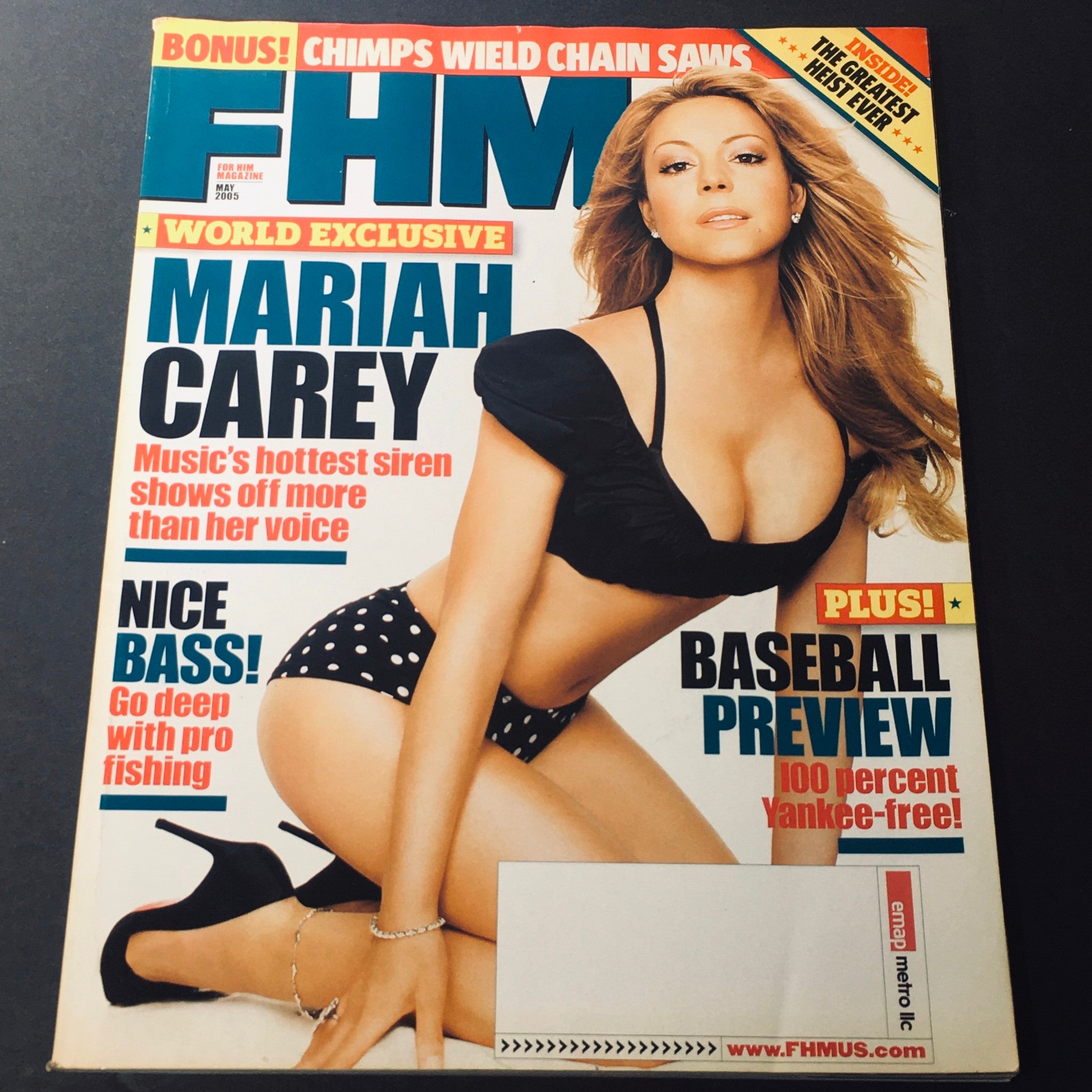 FHM Magazine May 2005 - Mariah Carey Music's Hottest Siren / Newsstand