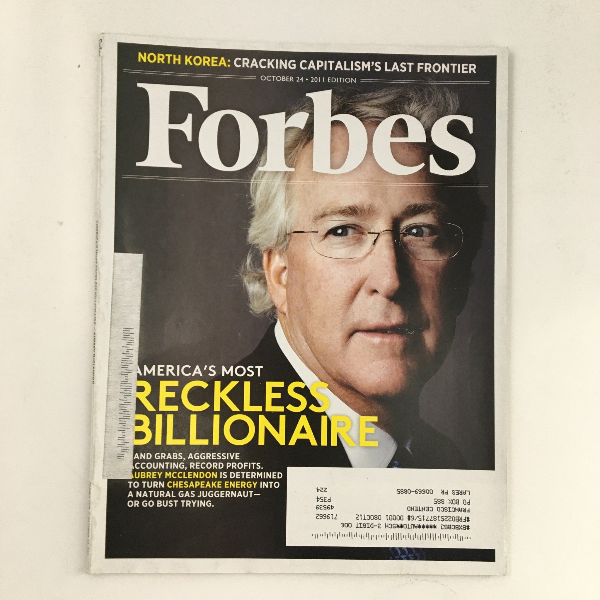 Forbes Magazine October 24 2011 Reckless Billionaire Aubrey McClendon