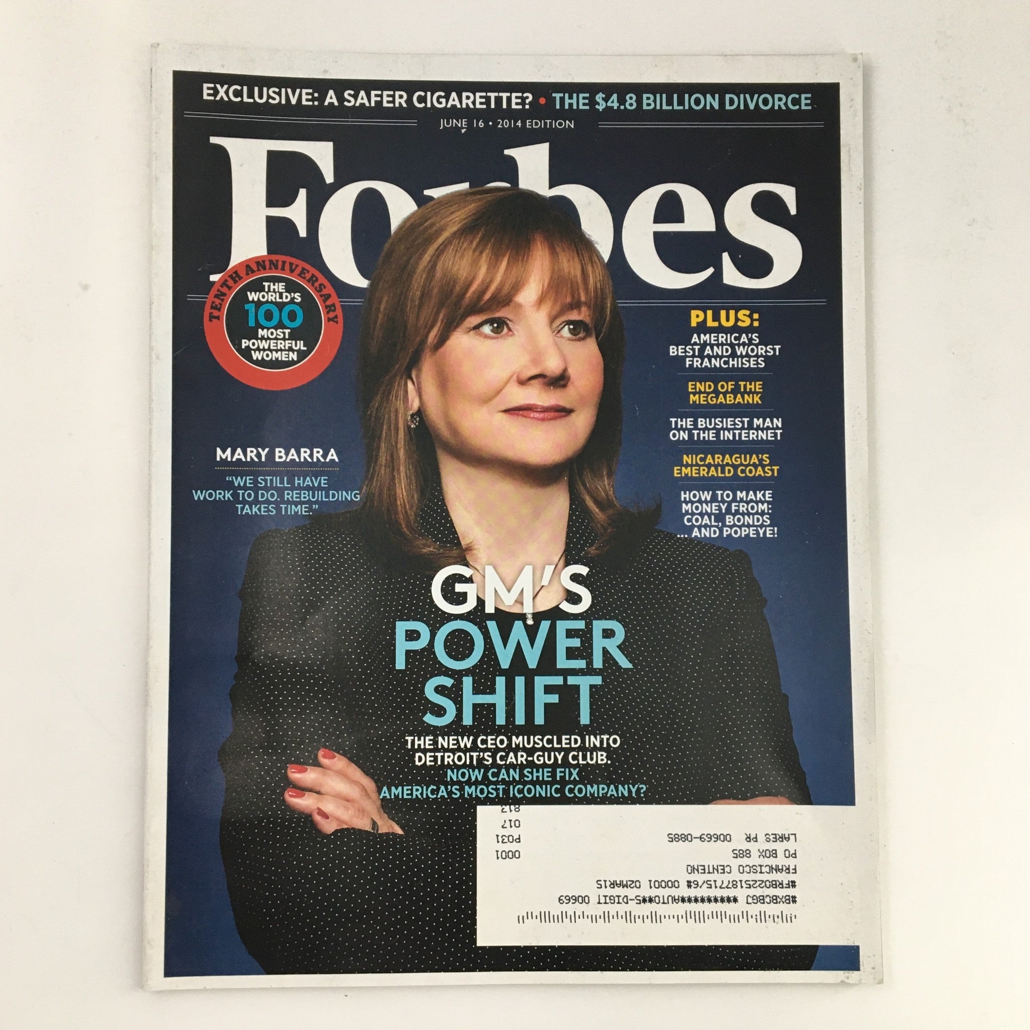 Forbes Magazine June 16 2014 GM's Power Shift CEO Mary Barra Detroit Car-Guy