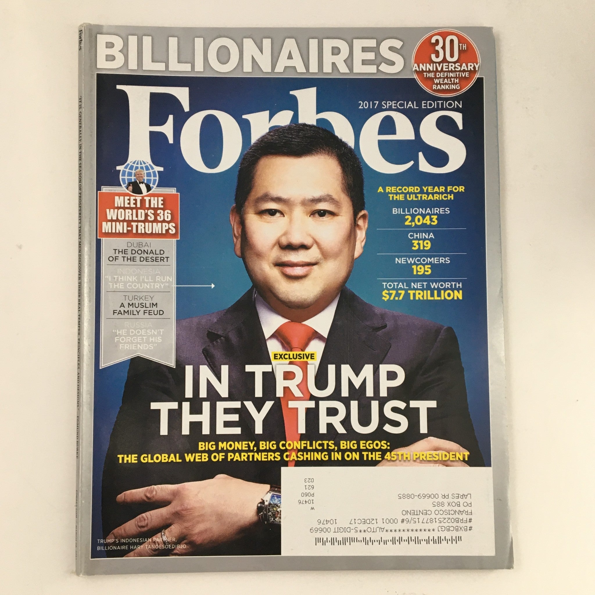 Forbes Magazine March 28 2017 In Donald Trump They Trust Mini Trumps