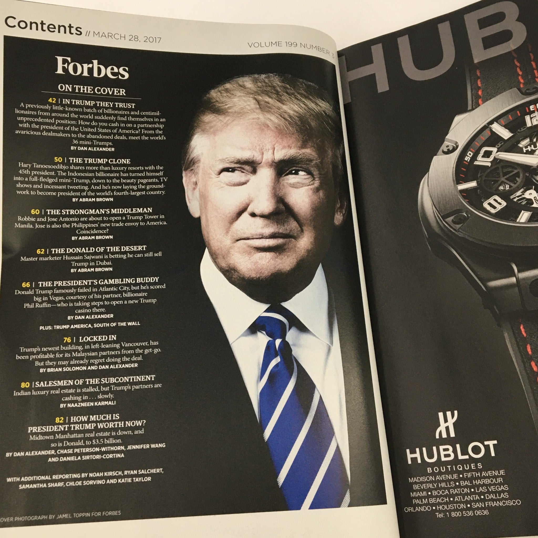 Forbes Magazine March 28 2017 In Donald Trump They Trust Mini Trumps