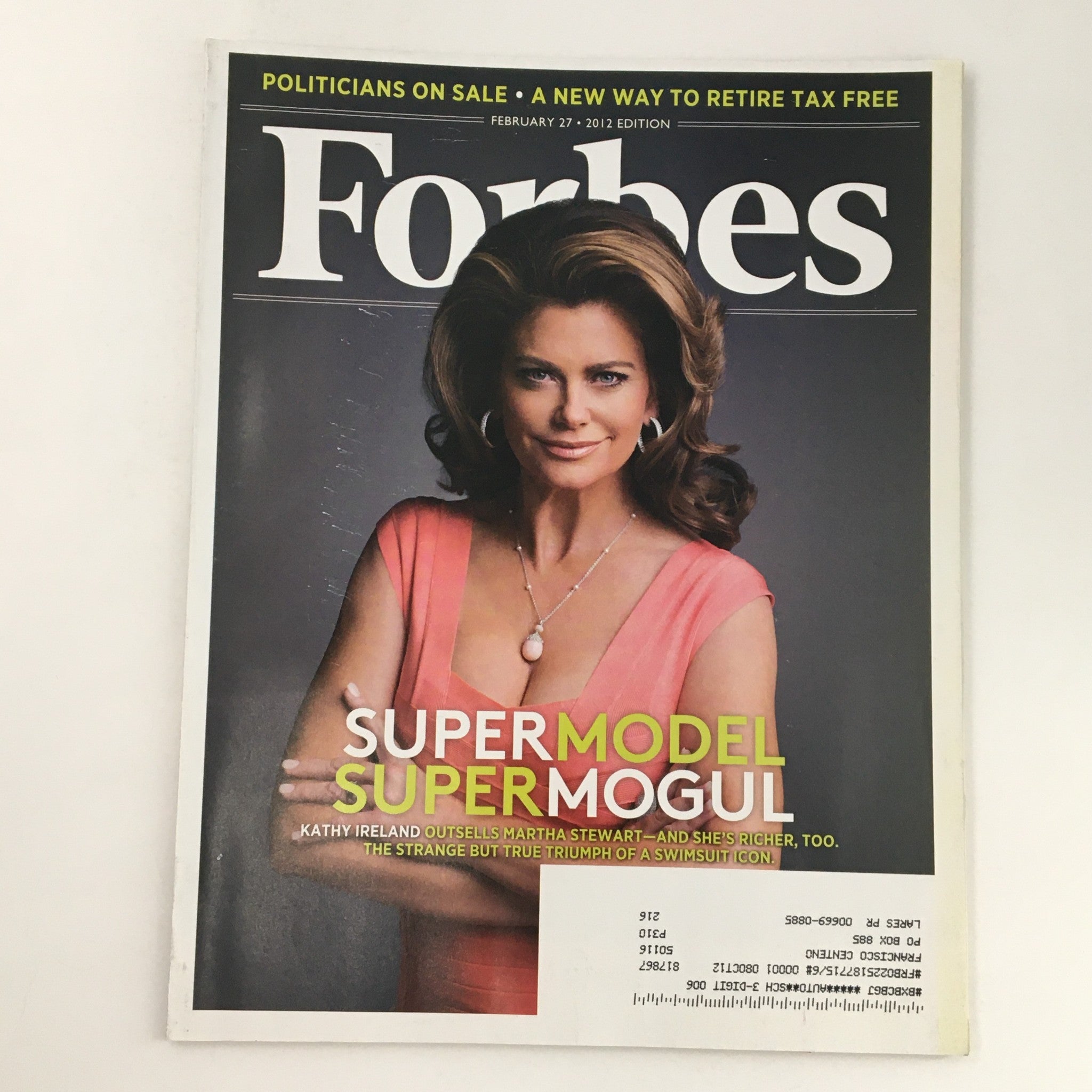 Forbes Magazine February 27 2012 Supermodel and Mogul Kathy Ireland