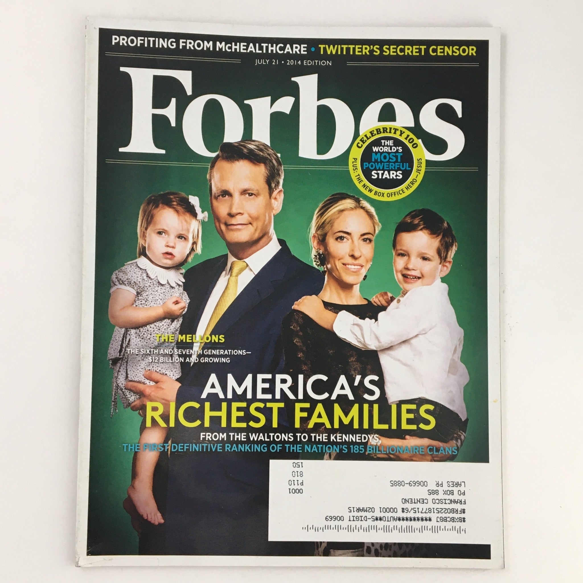 Forbes Magazine July 21 2014 The Mellon's Sixth and Seventh Generations