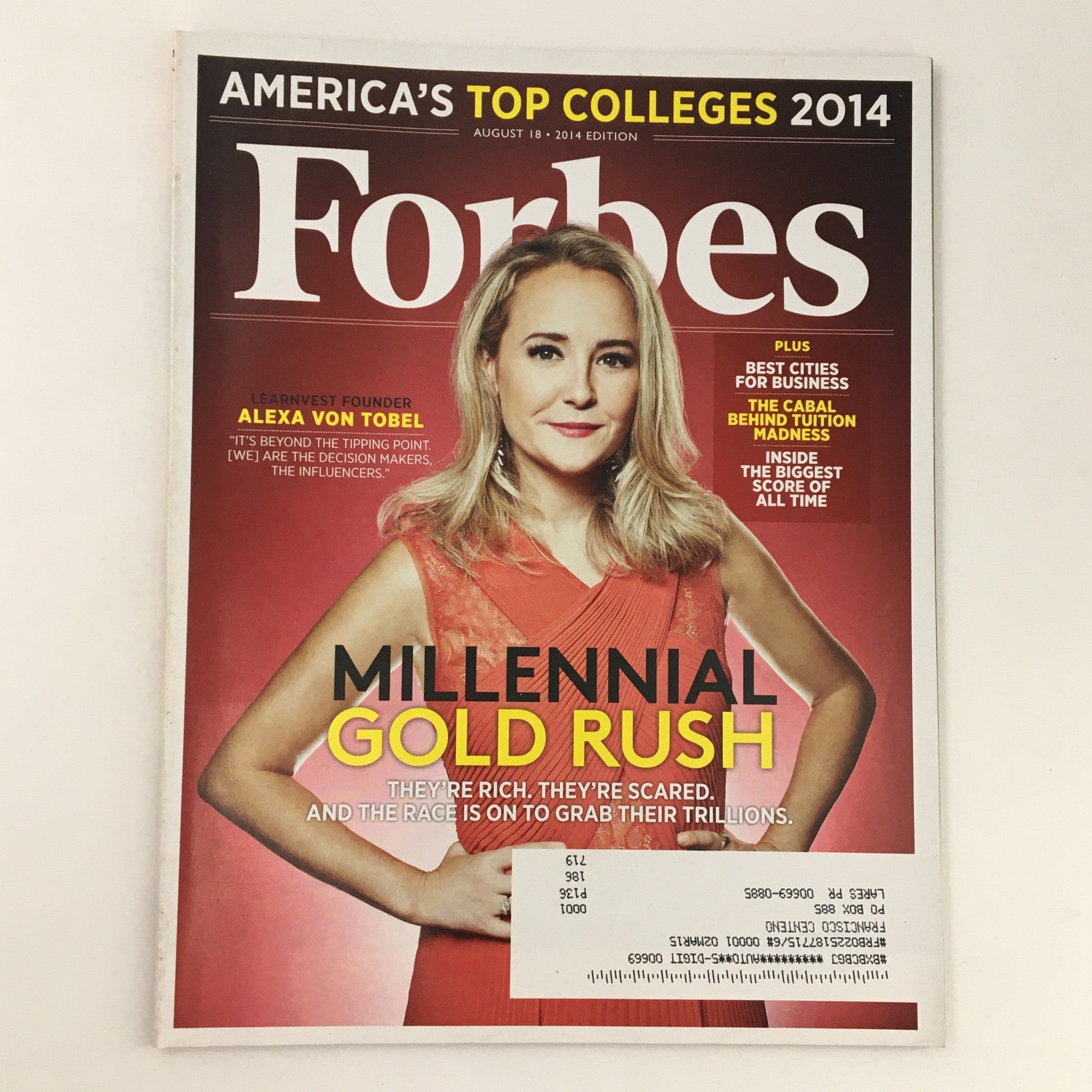 Forbes Magazine August 18 2014 Gold Rush Learnvest Founder Alexa Von Tobel