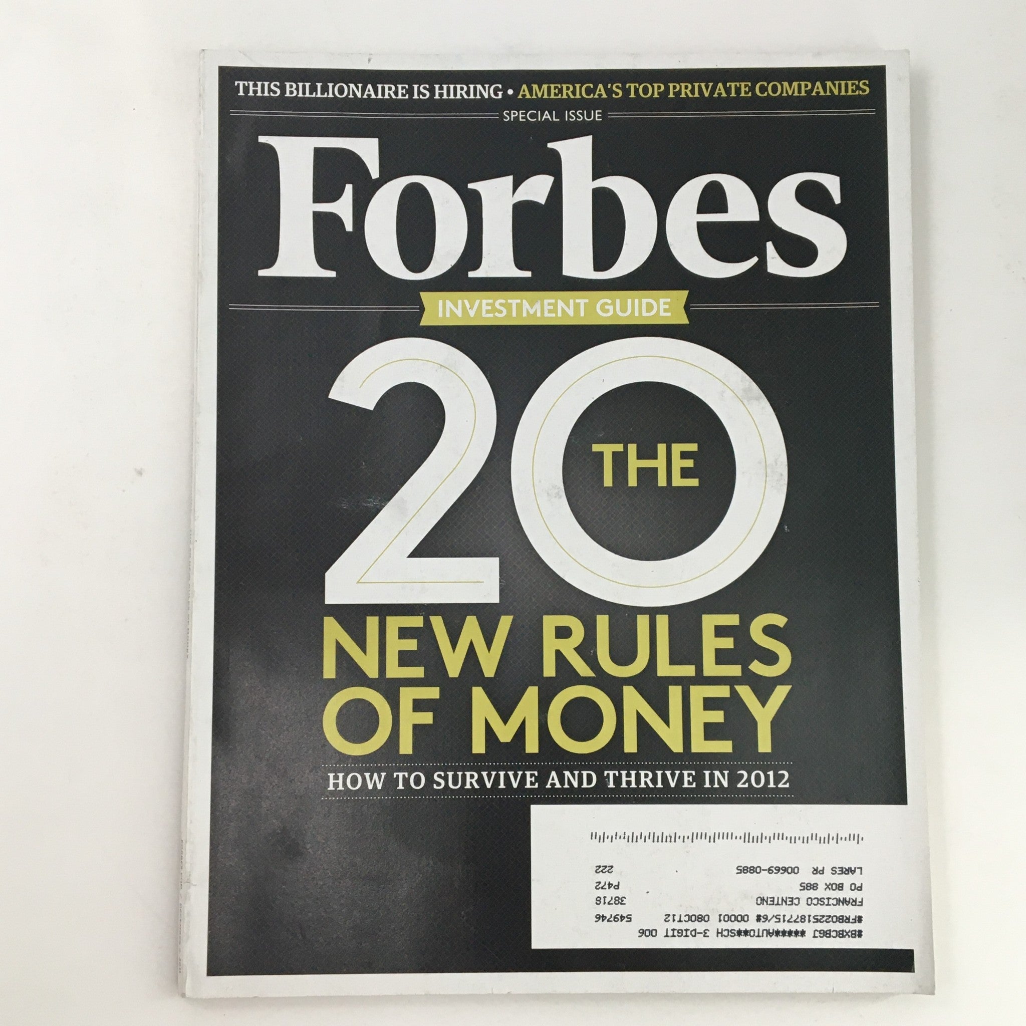 Forbes Magazine December 5 2011 George Feldstein, Jim Yong Kim & Jenny Gammello