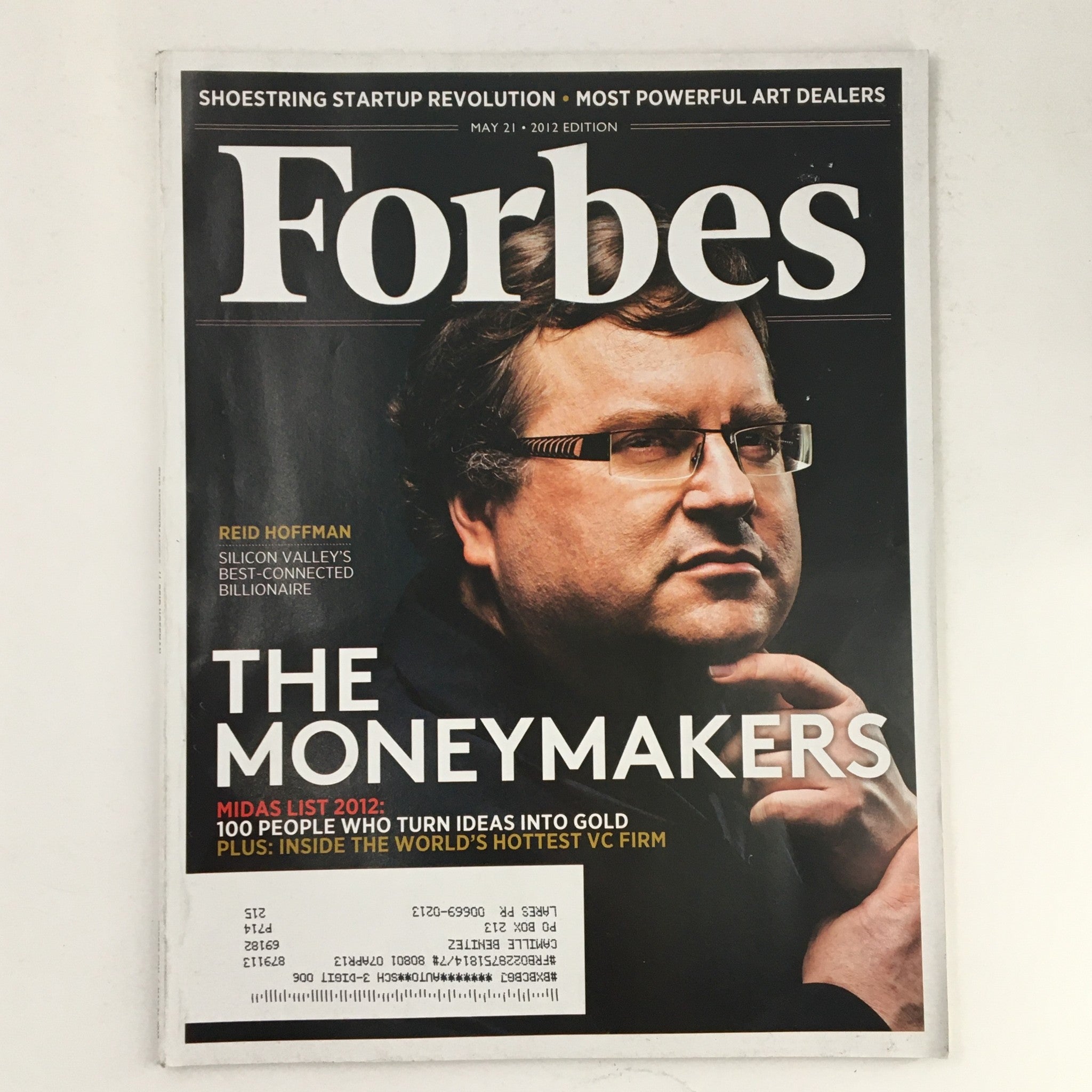 Forbes Magazine May 21 2012 Moneymaker Silicon Valley's Reid Hoffman VG