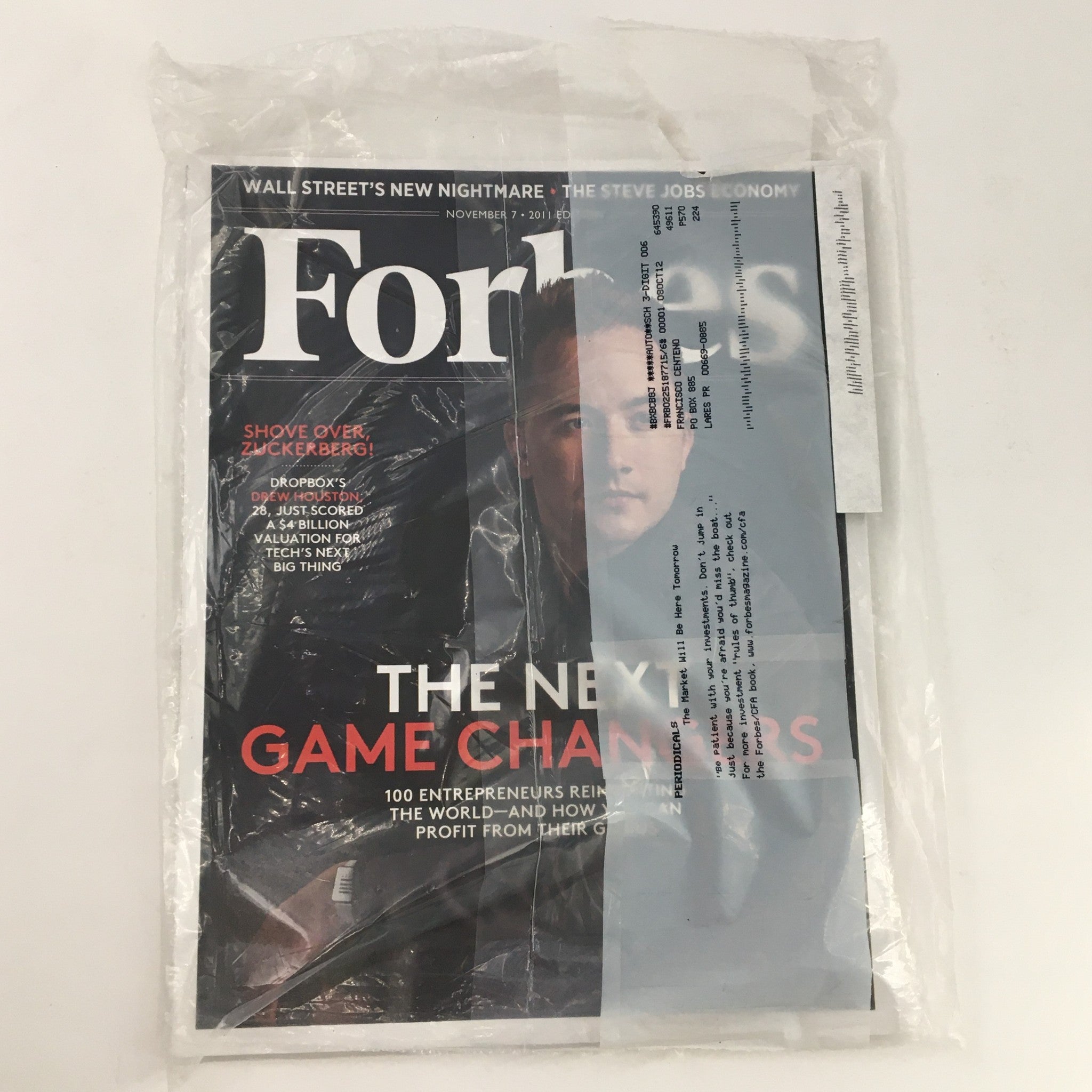 Forbes Magazine December 7 2011 Dropbox's Drew Houston Game Changer SEALED NEW