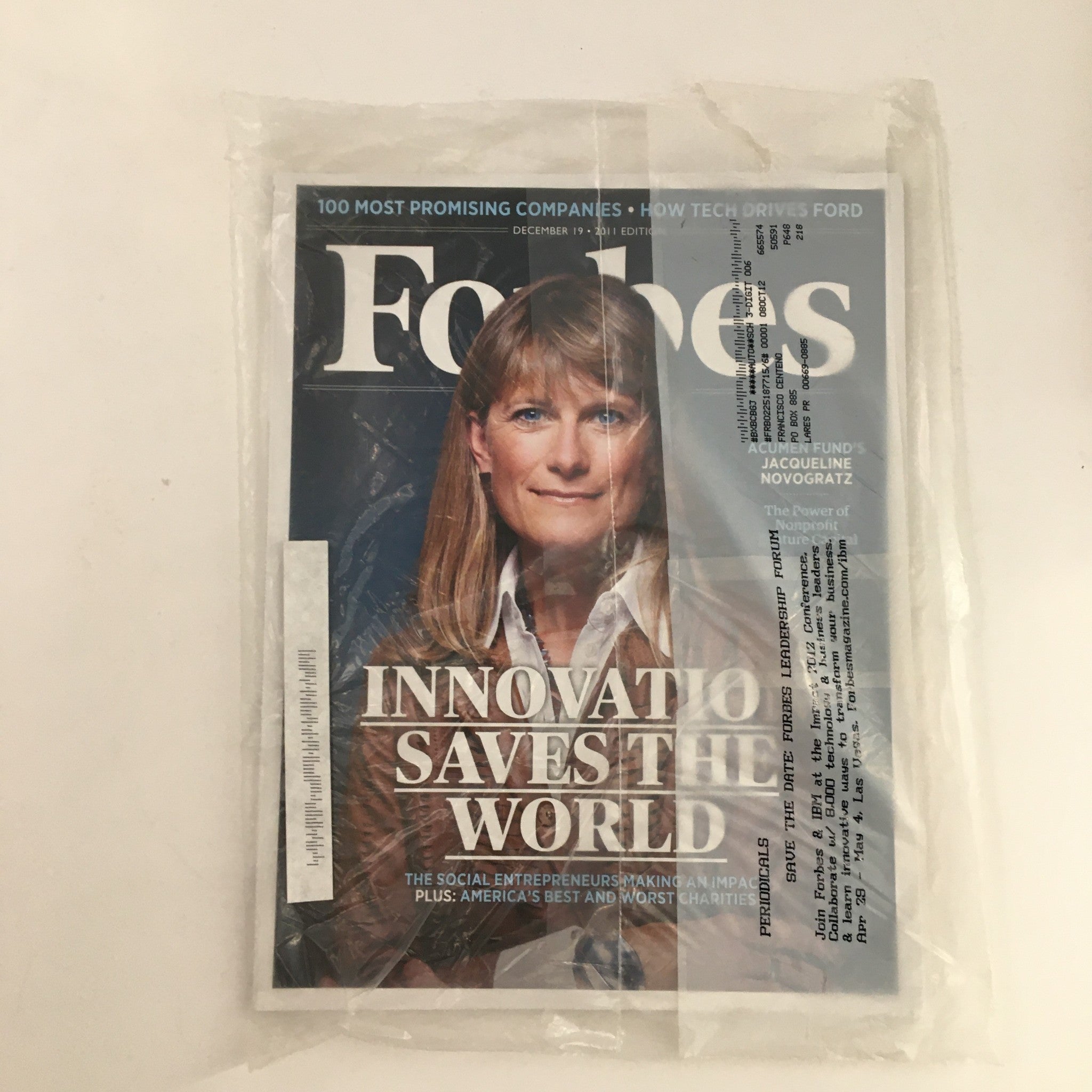 Forbes Magazine December 19 2011 Acumen Fund's Jacqueline Novogratz