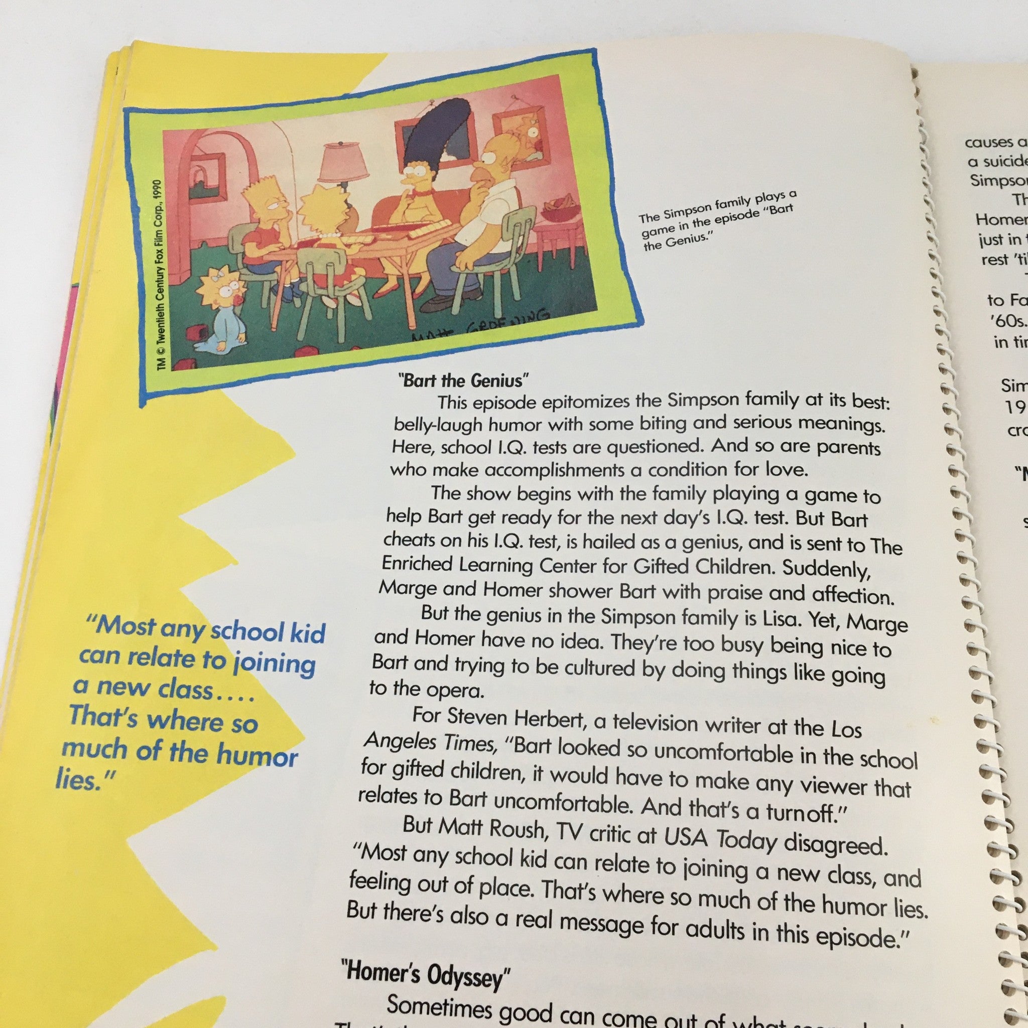 1990 Consumer Guide Presents Simpson Mania The History of TV's First Family