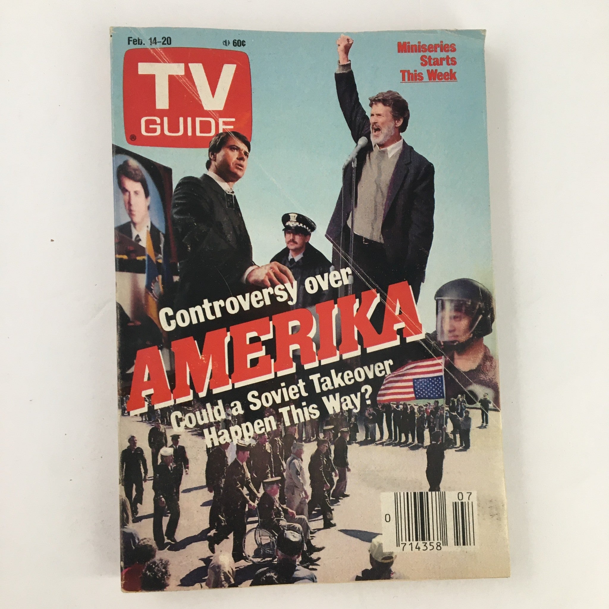 TV Guide Magazine February 14 1987 Controversy Over Amerika L.A. Edition