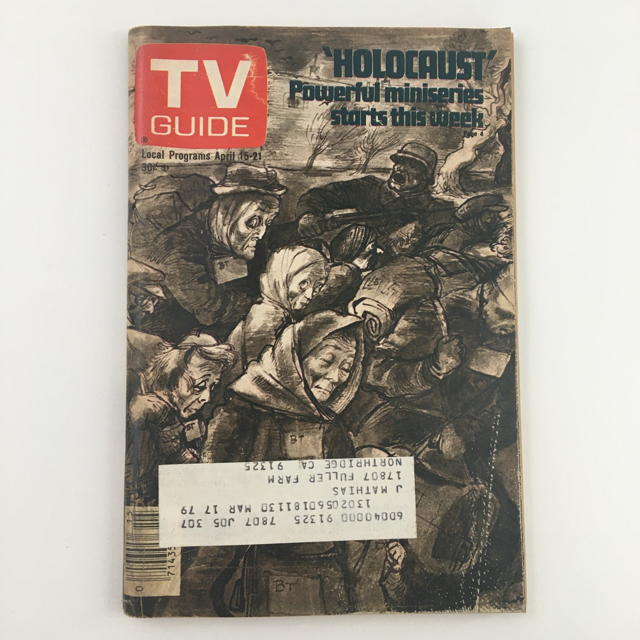 TV Guide Magazine April 15 1978 Holocaust Powerful Miniseries L.A. Edition