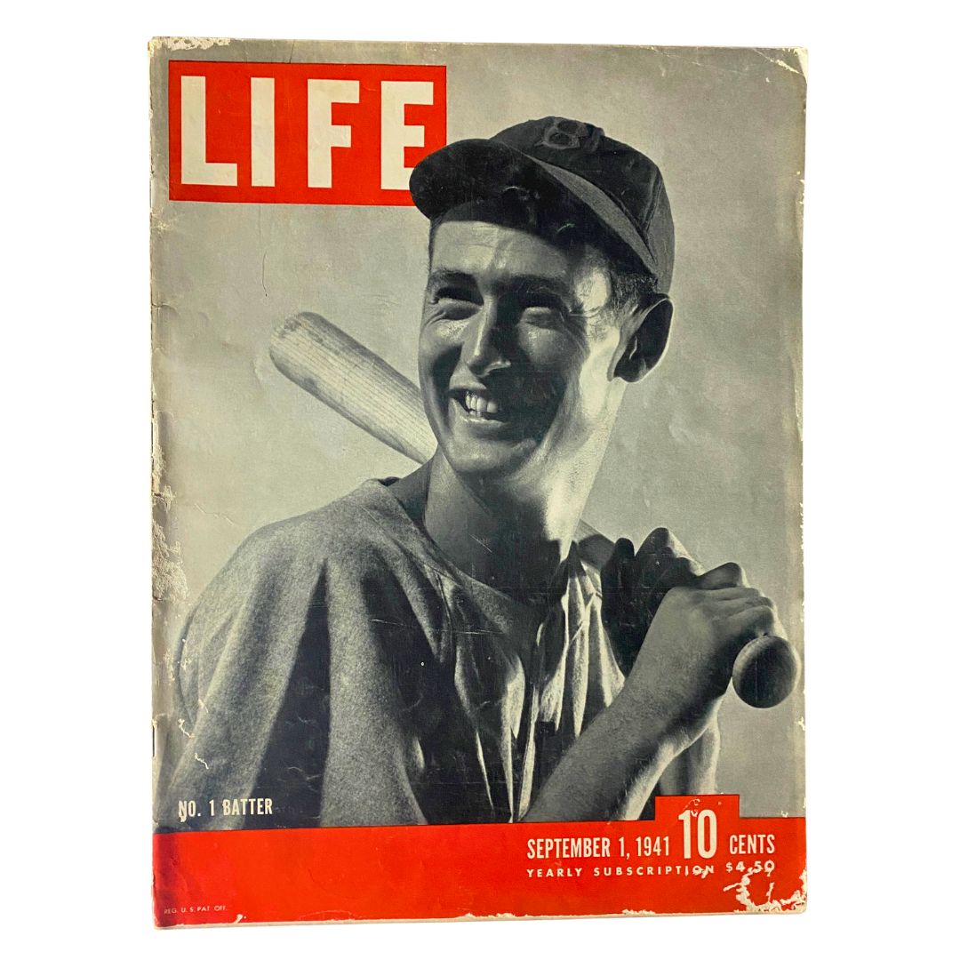 VTG Life Magazine September 1 1941 Ted Williams No Label GD Interior