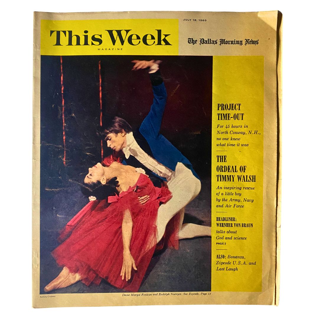 This Week Magazine July 18 1965 Dane Margot Fonteyn & Rudolph Nureyev No Label