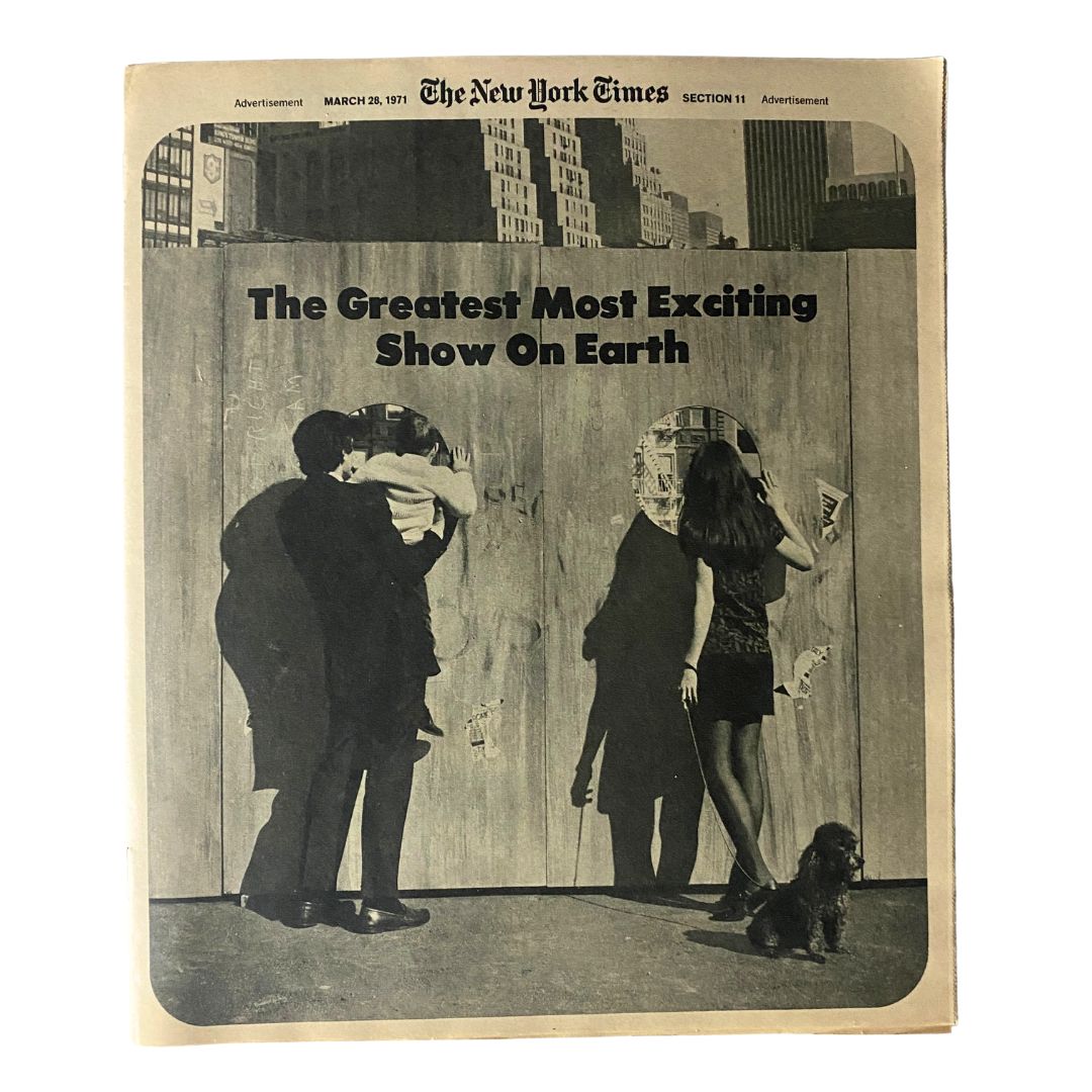 The New York Times Magazine March 28 1971 Most Exciting Show on Earth VG