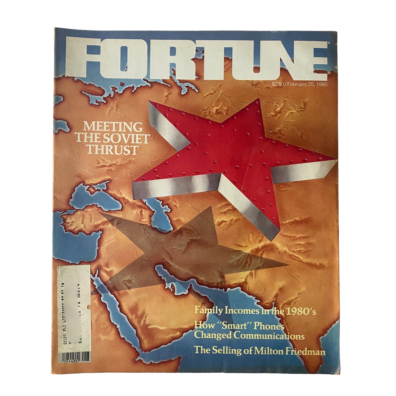 Fortune Magazine cover from February 25, 1980, featuring a prominent red star, symbolizing Cold War tensions and U.S. foreign policy challenges.