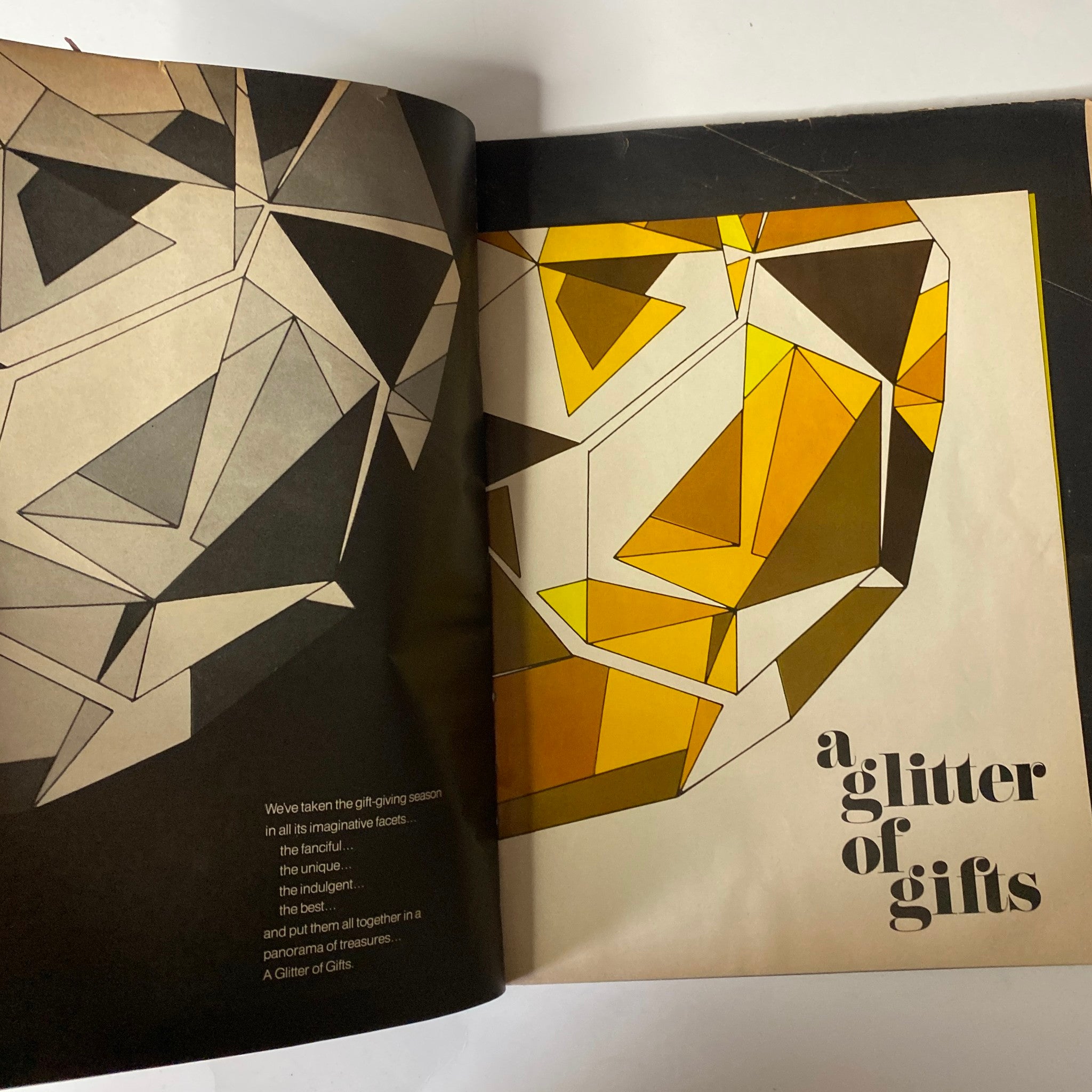 Interior page from Vogue Magazine November 15, 1971, highlighting a themed feature on gift ideas for the holiday season.